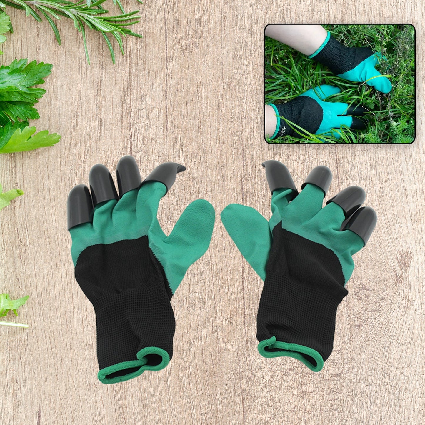 Heavy Duty Garden Gloves with Claws – Waterproof & Washable (1 Pair)