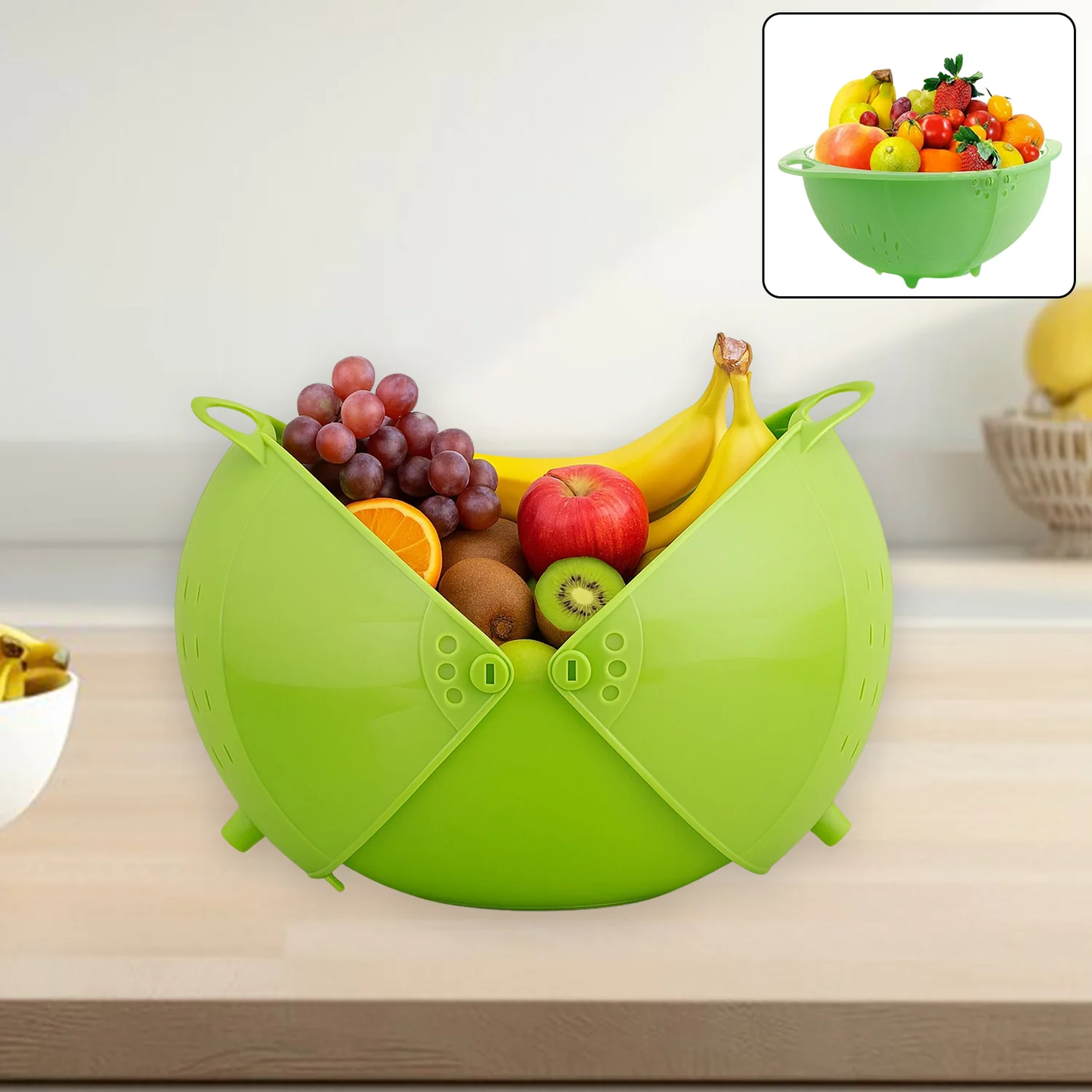 Apex Smart Basket – 3-in-1 Multiuse Bowl for Fruits & Vegetables