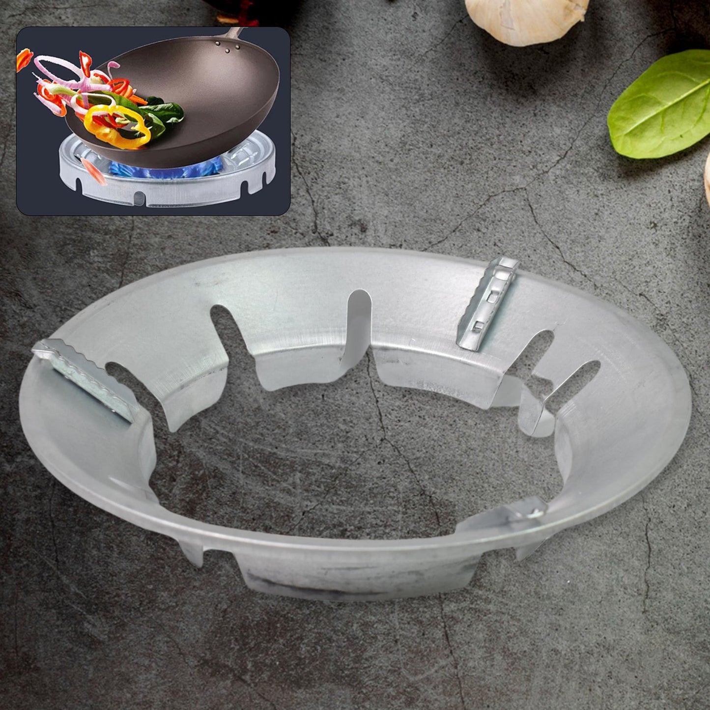 Gas Stove Burner Cover / Stand – Heavy Duty Energy-Saving Flame Ring for Pots & Pans
