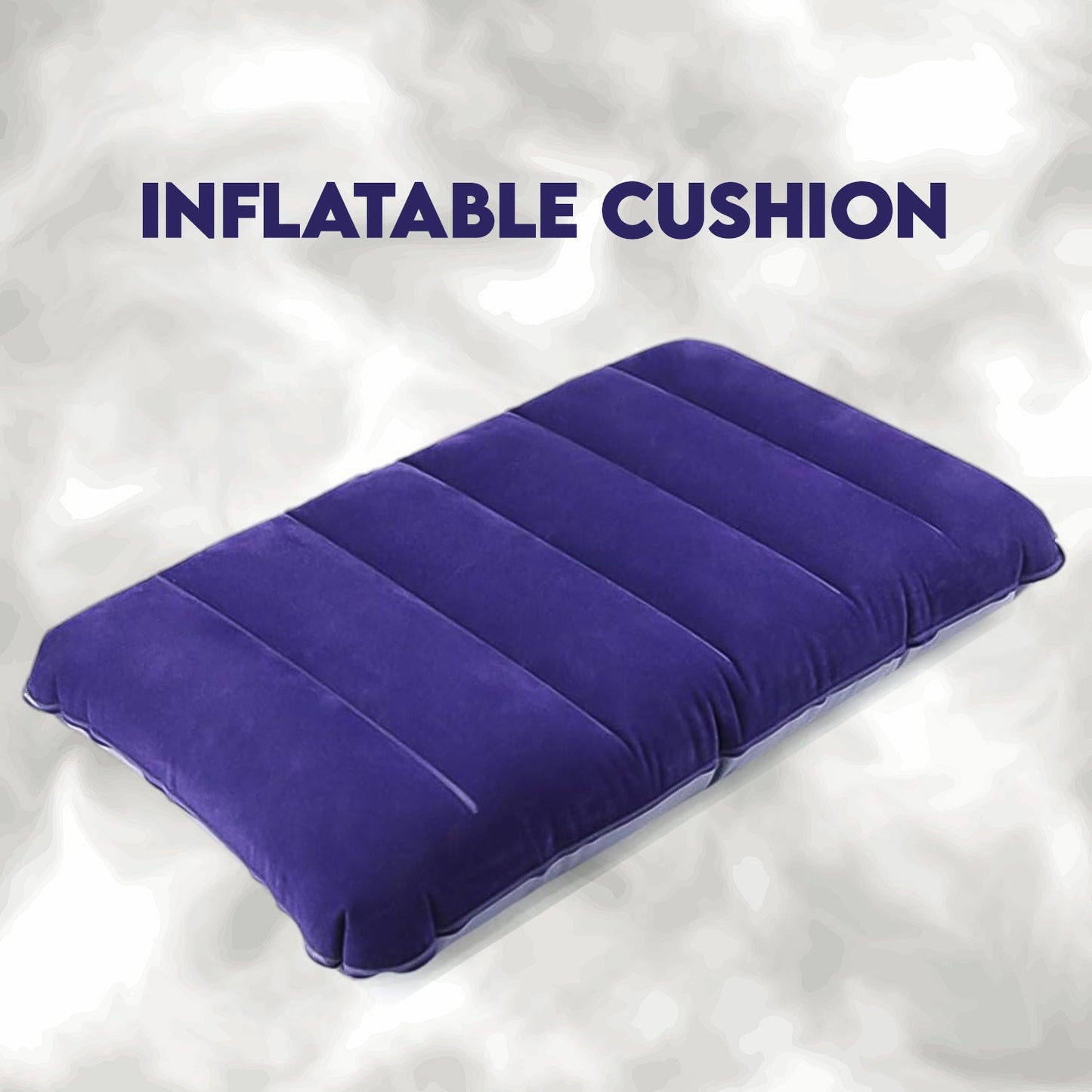 Velvet Air Inflatable Travel Pillow – Soft & Portable (Blue)