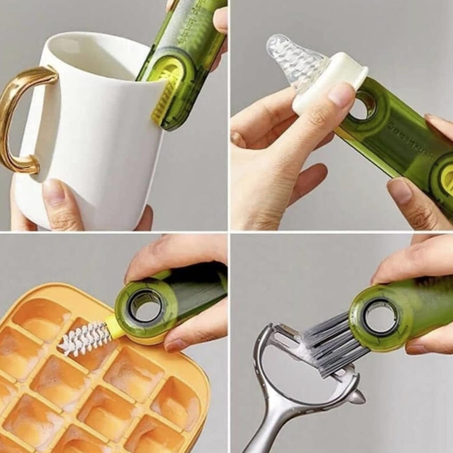 3-in-1 Bottle & Cup Cleaning Brush – Lid & Cover Scrubber (1 Pc)