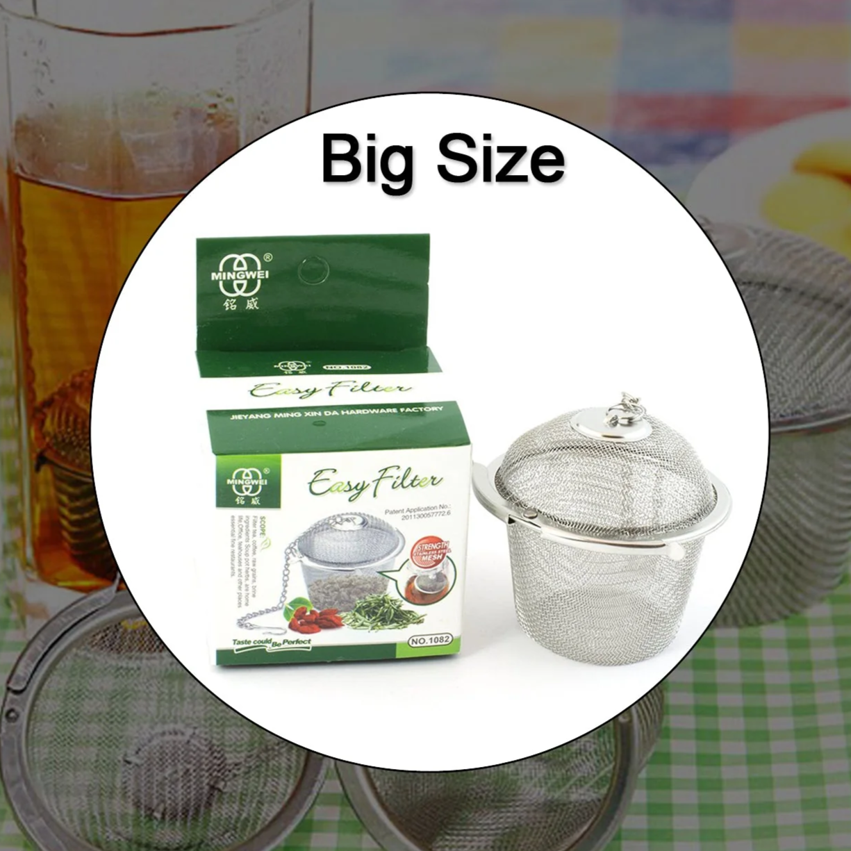 Stainless Steel Mesh Ball Tea Infuser with Chain for Spices & Loose Leaf
