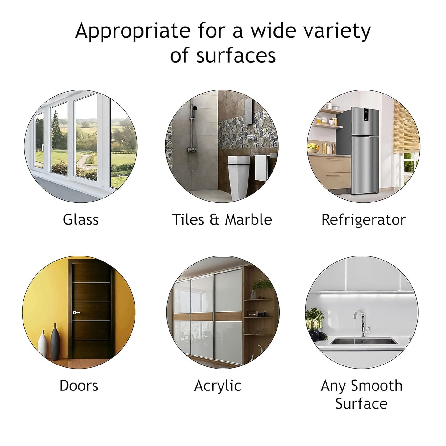 Plastic Adhesive Sticky Waterproof and Oil-Proof Wall Hook (5.5×3.5 Cm) - Pack of 5