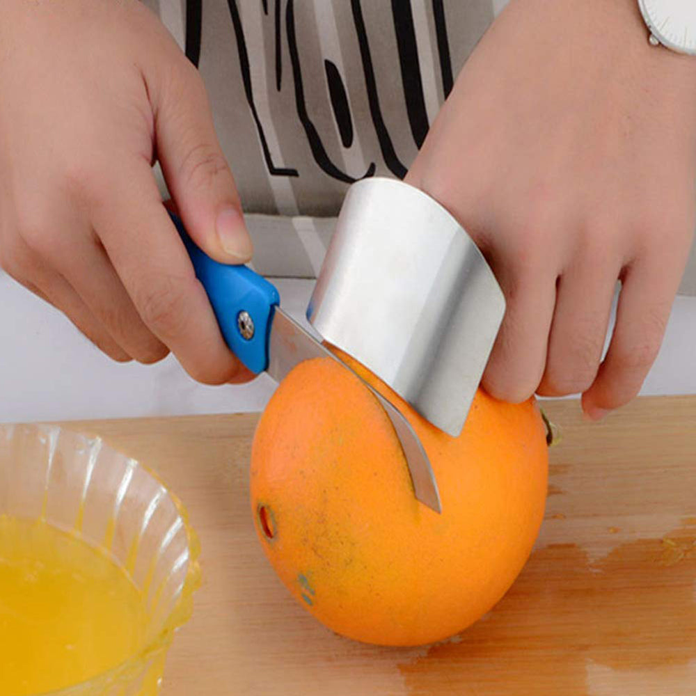 Stainless Steel Finger Guard Cutting Protector for Kitchen Safety