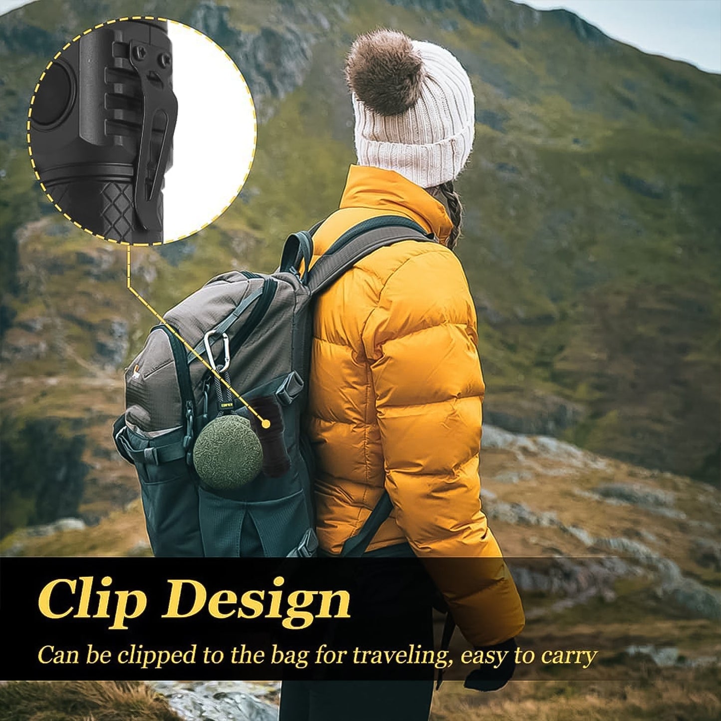 Compact Rechargeable LED Torch – 5 Modes, Waterproof, for Outdoor & Emergencies
