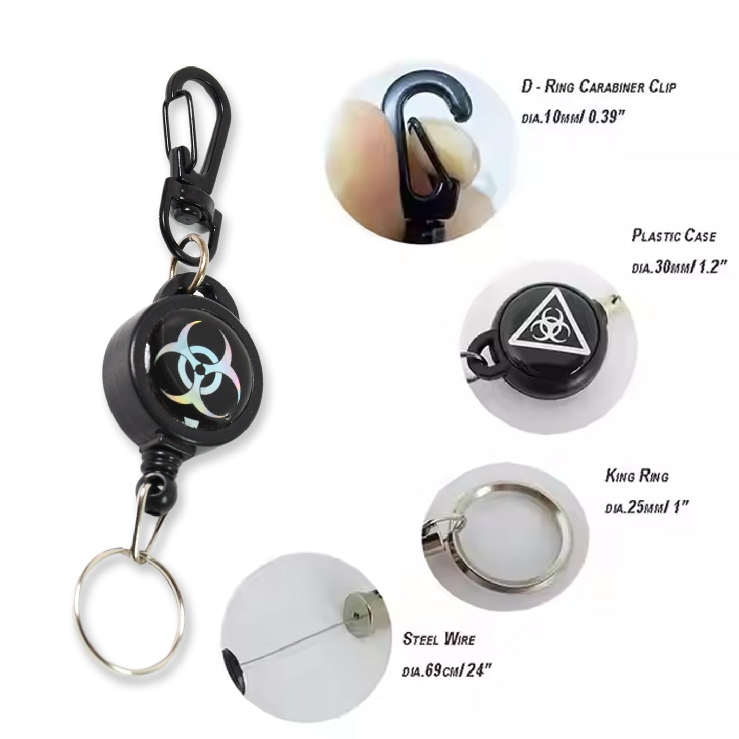 Retractable Anti-Lost Key Chain – Small Size (1 Pc)