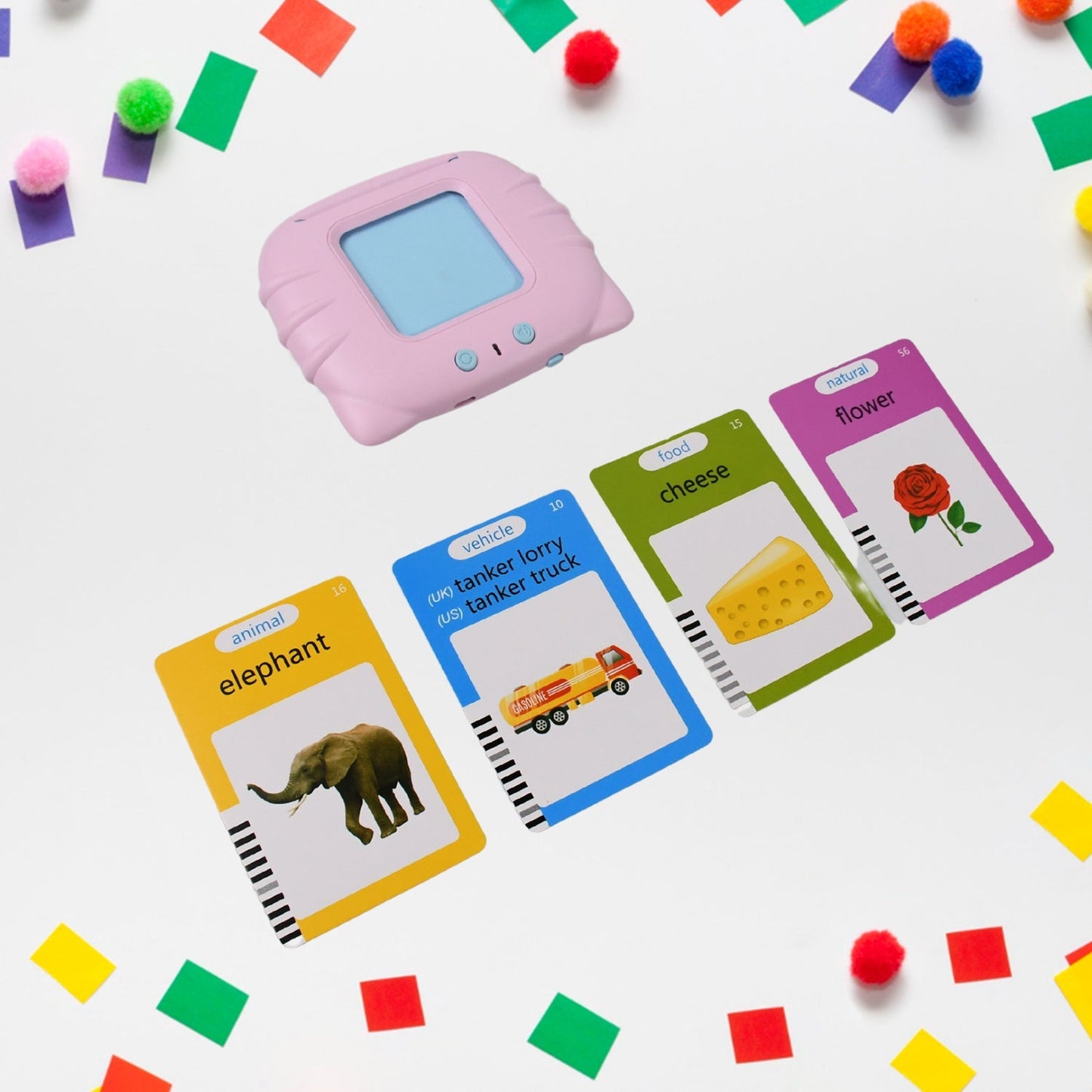 Preschool Learning Flash Cards Toy with 224 Words for Kids (1 Set)