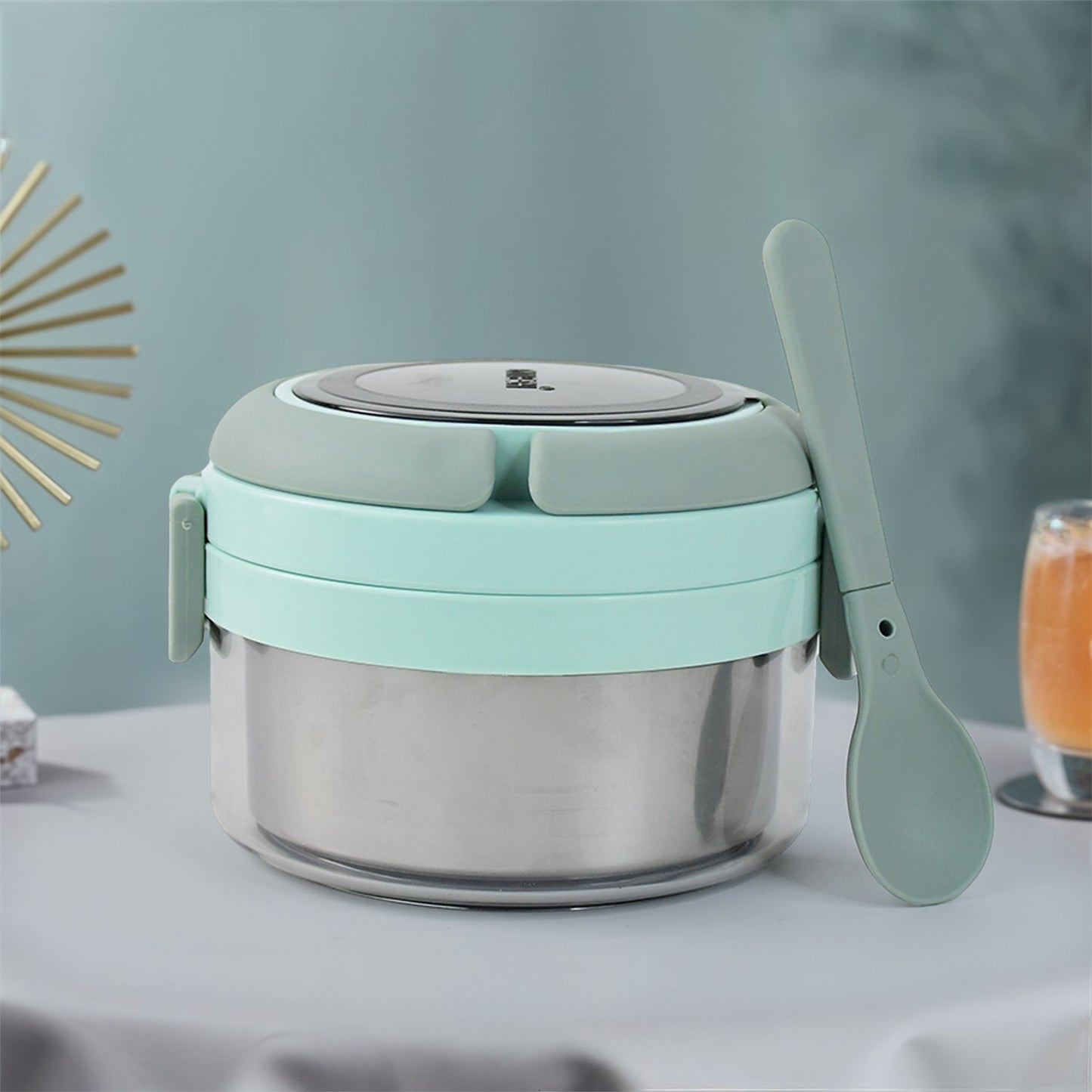 Ganesh Tiara 400ml Insulated Stainless Steel Lunch Box with Spoon