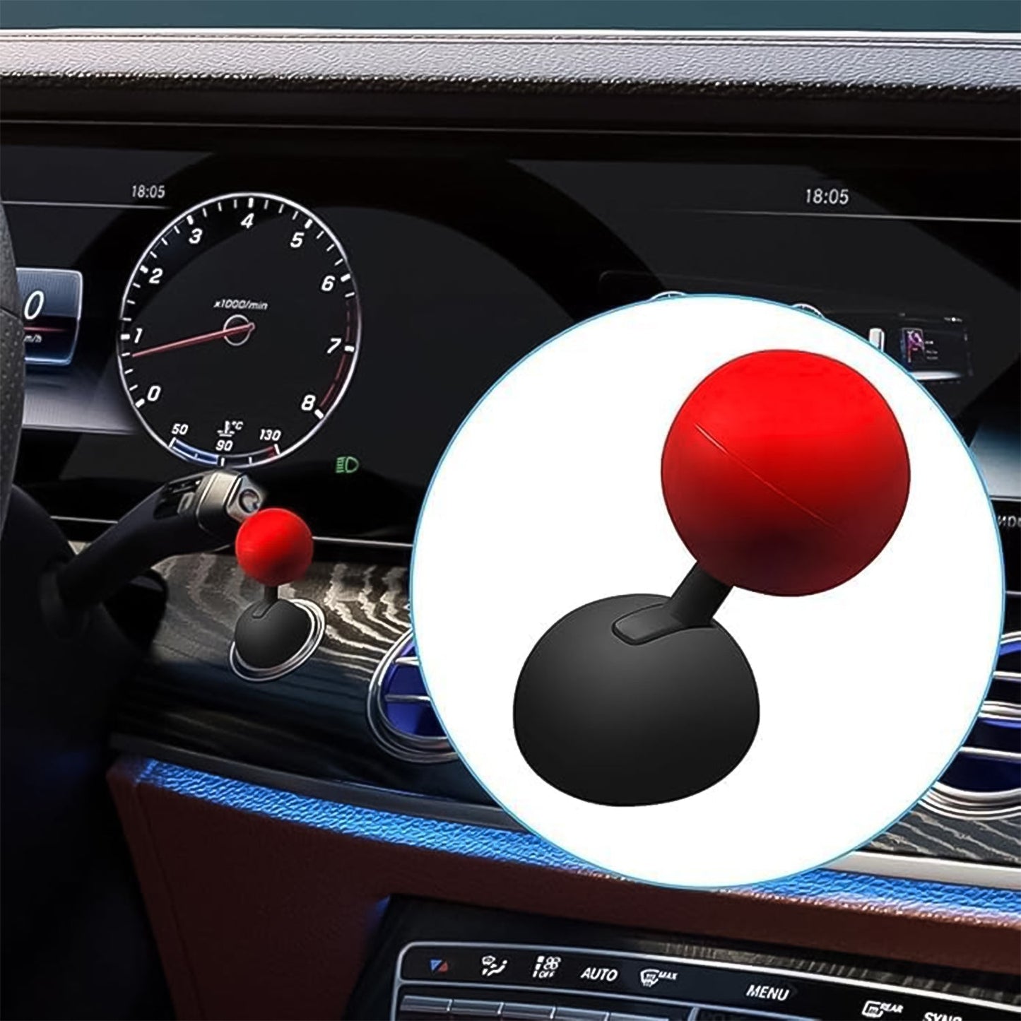 Ball Design Car Push Start Button Cover – Universal DIY Accessory (1 Pc)