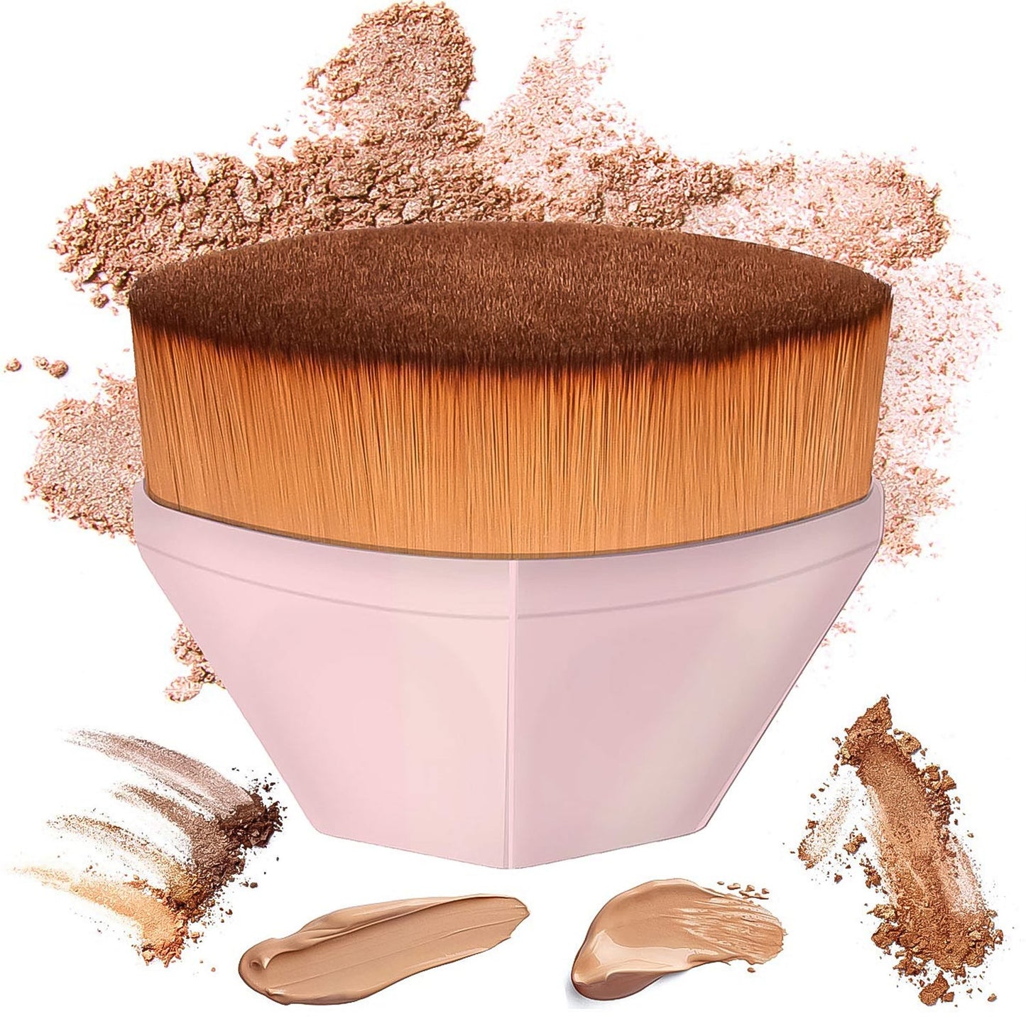 Perfect Foundation Makeup Brush with High-Density Bristles & Travel Case