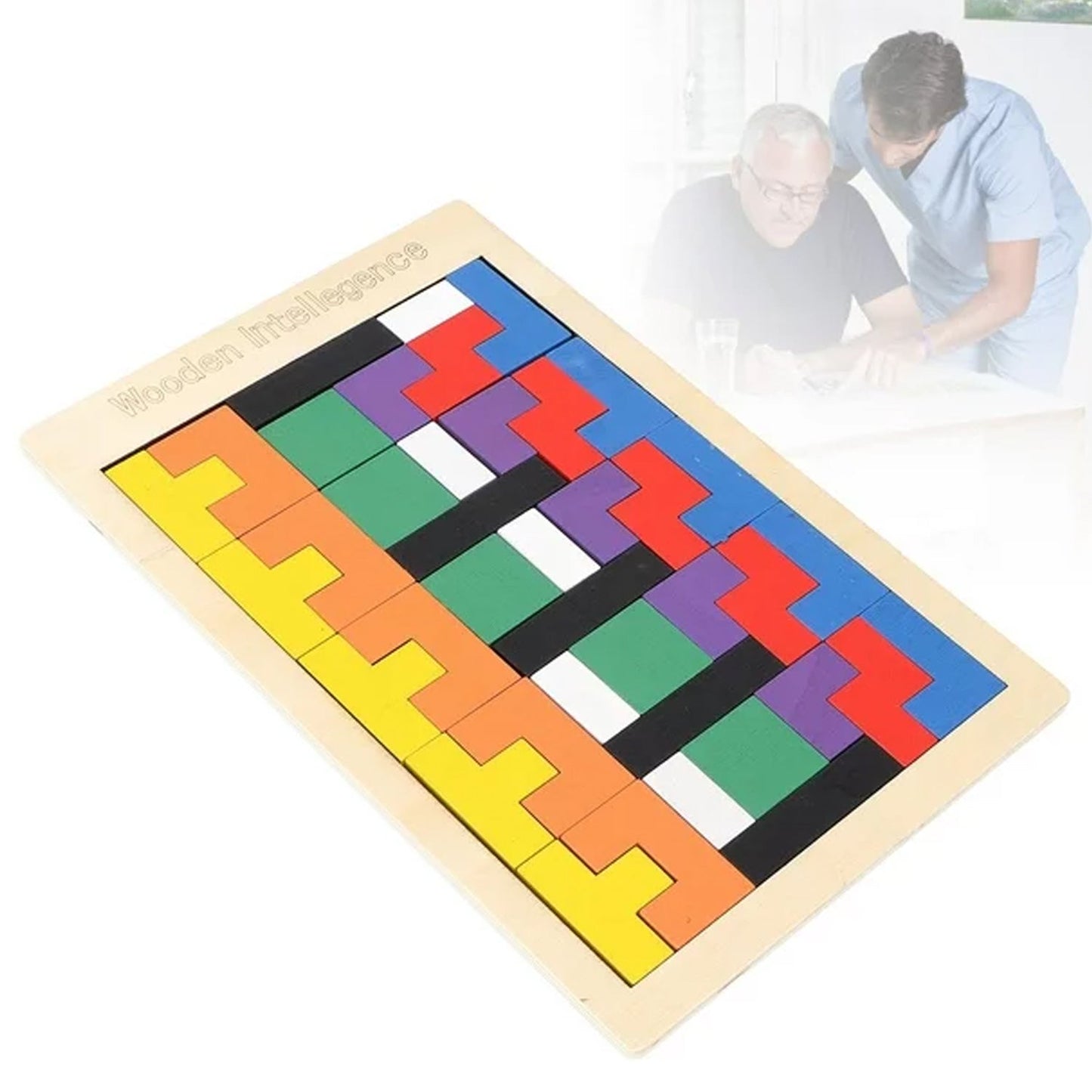 Wooden Blocks Puzzle – Educational Toy for Kids & Brain Training for Adults