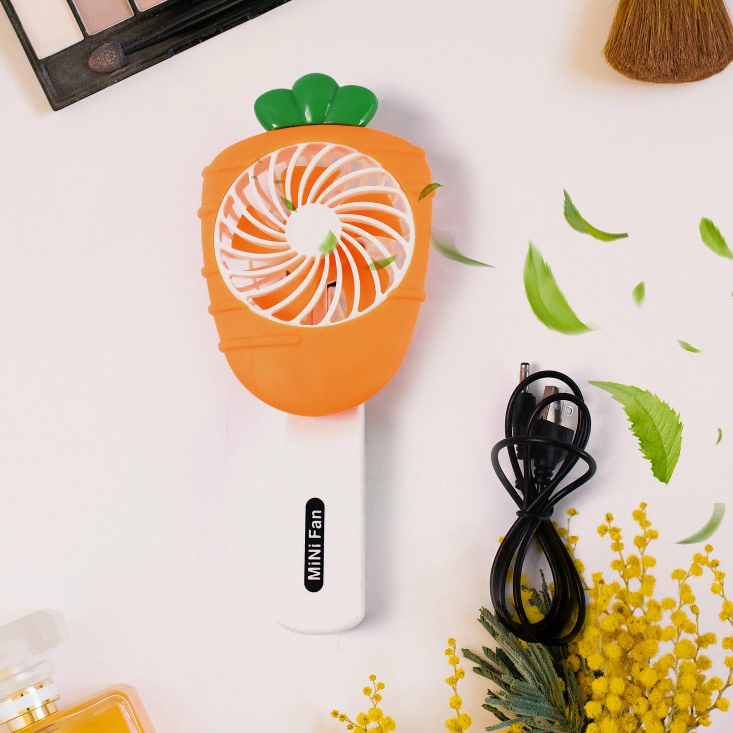 Rechargeable Handheld Mini Fan with Anti-Slip Pedestal