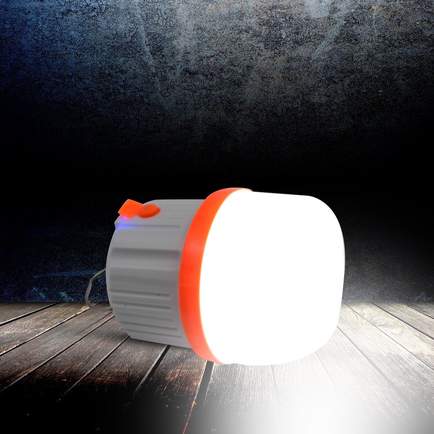 LED Camping Light – Solar & USB Rechargeable with Hook (1 Pc)