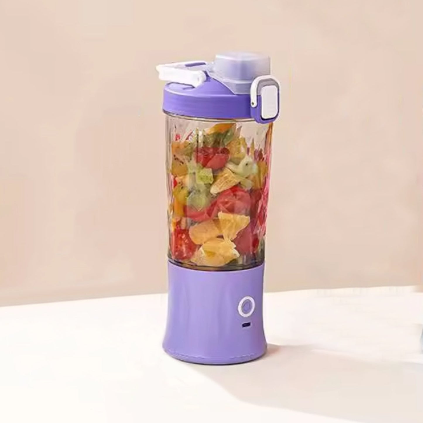 Electric Crusher Juicer with Multicolor LED and USB Charging, 8 Blades (600ML)