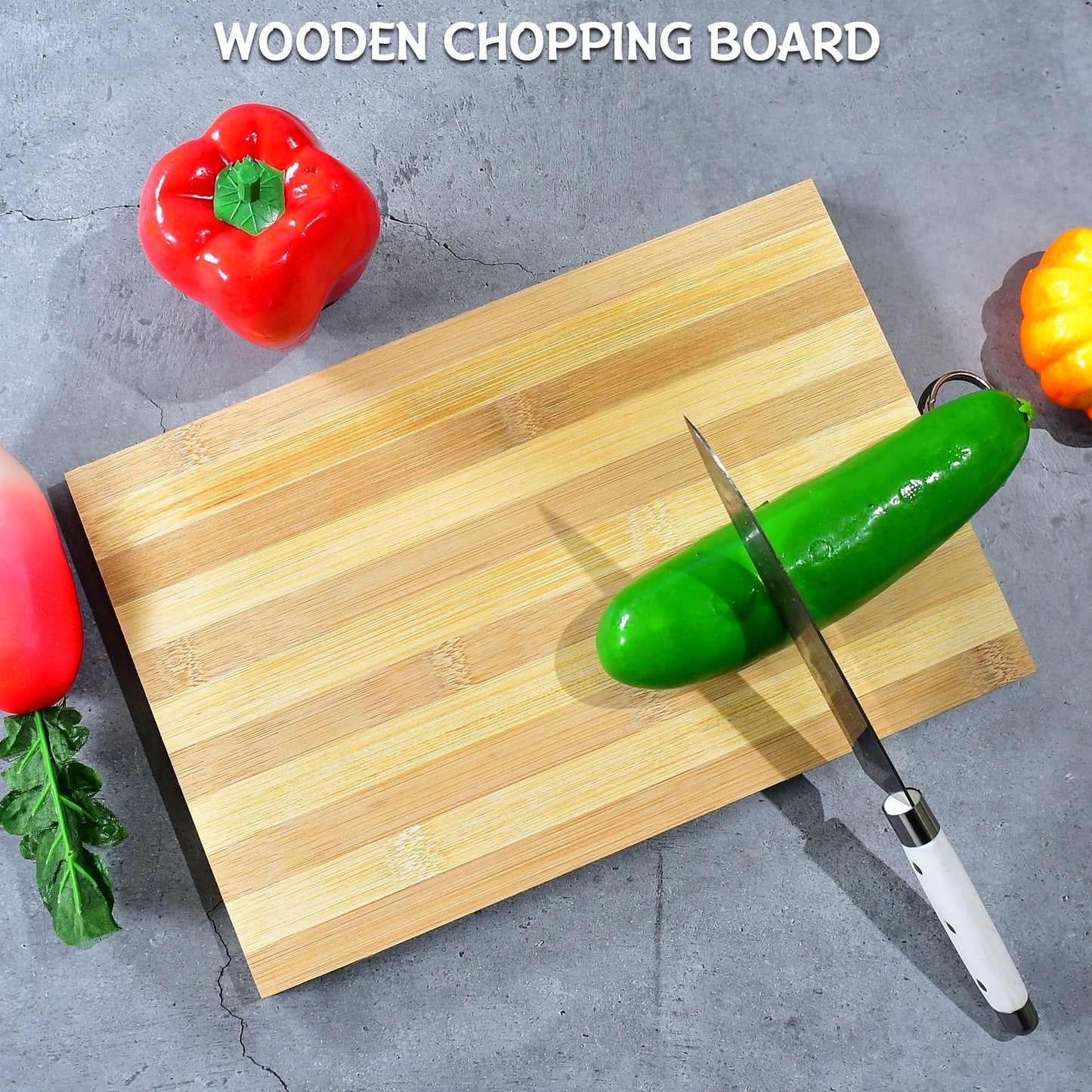 Natural Wood Cutting Board for Kitchen – BPA-Free & Durable