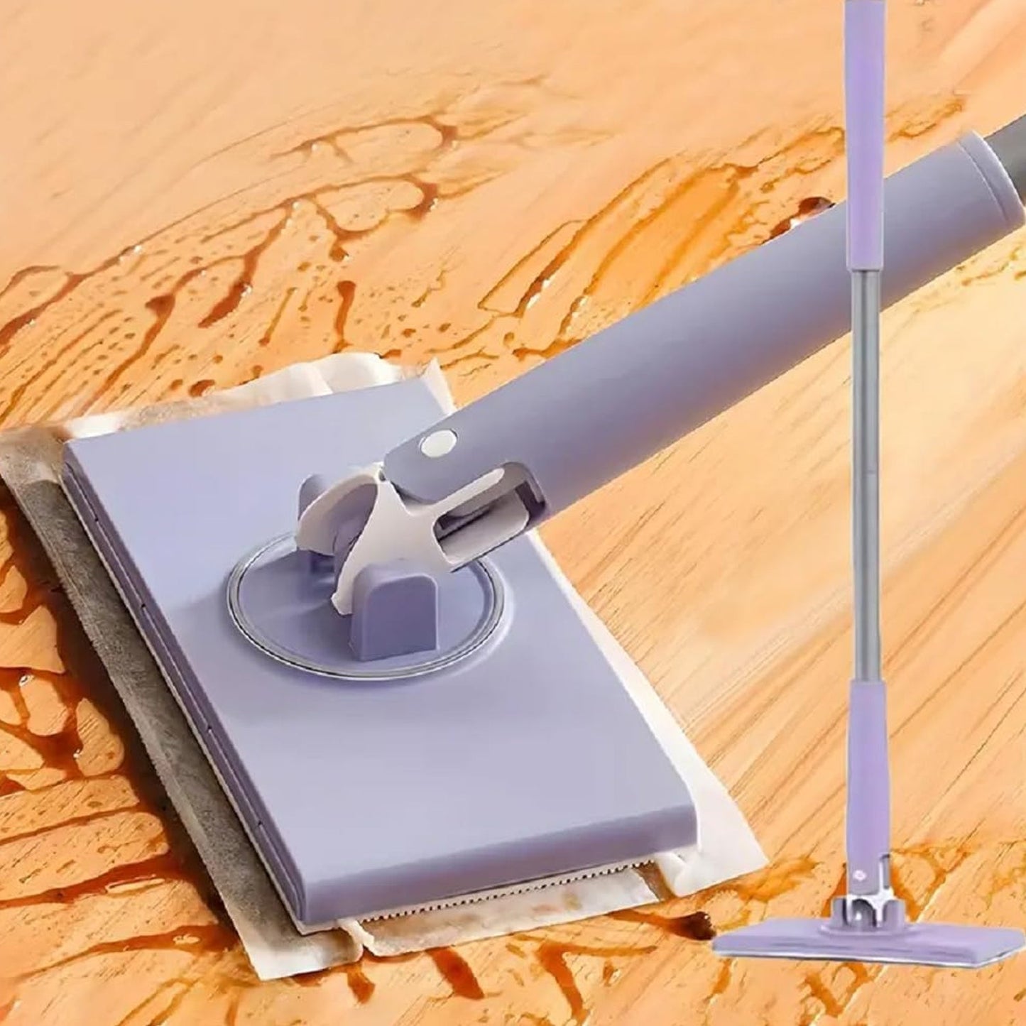 Automatic Cloth Changing Mini Mop with Push-Pull Handle for Multipurpose Cleaning (1 Pc)