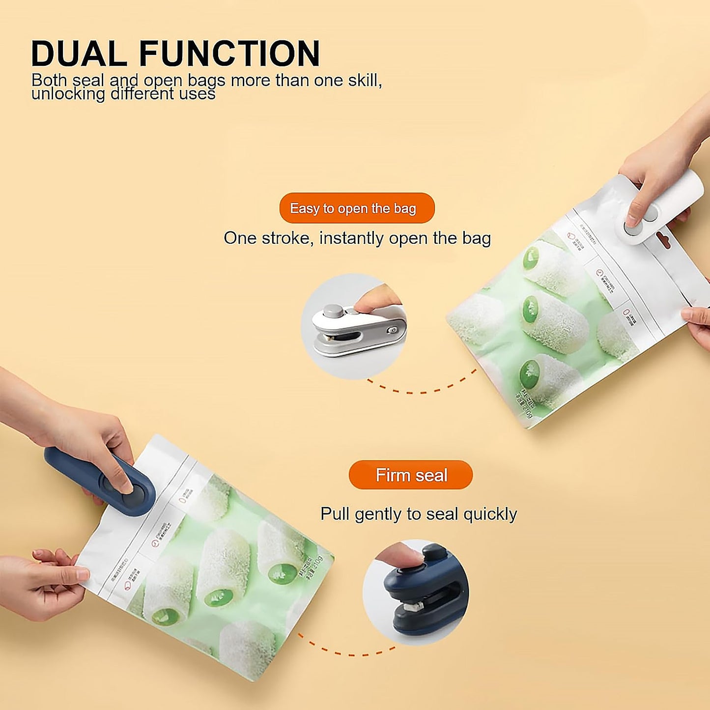 Mini Bag Sealer – 2-in-1 Heat Sealer & Cutter, USB Rechargeable