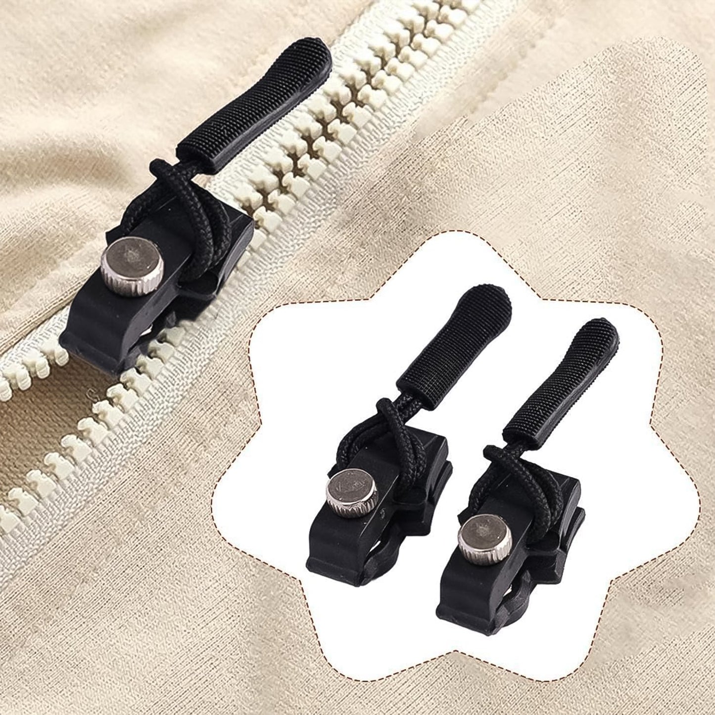 Portable Universal Detachable Zipper Slider for Bags, Coats & More (1 Pc)