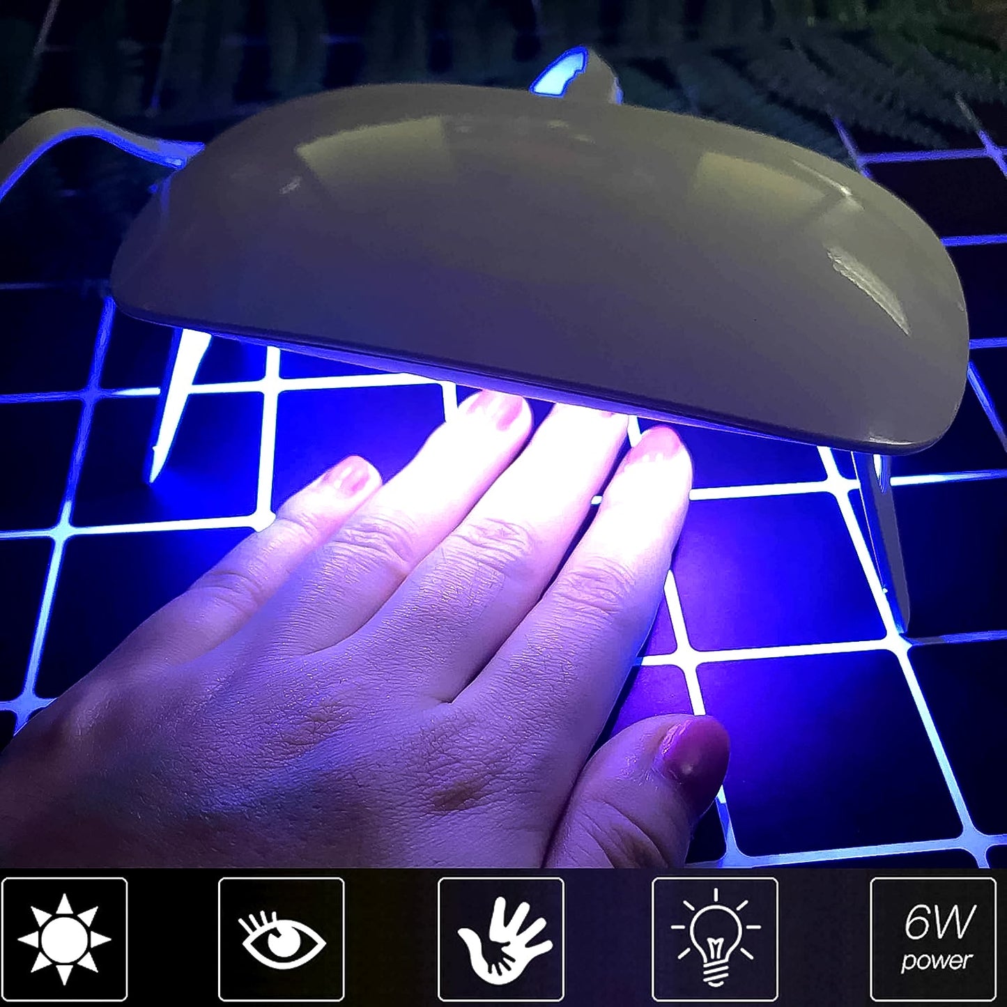 Mini UV LED Nail Dryer Lamp – Portable Gel Nail Light with Timer (1 Pc)