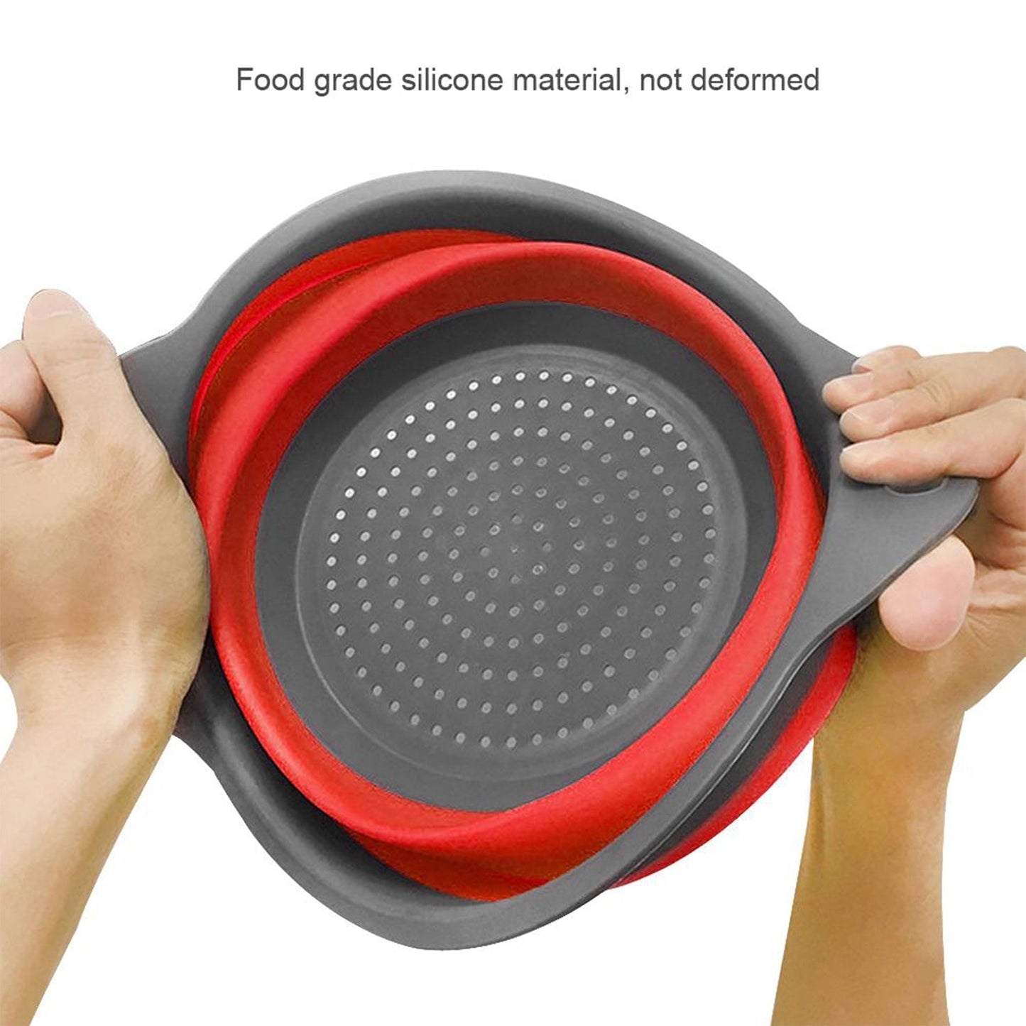 Foldable Round Silicone Strainer – Lightweight & Portable Kitchen Utensil