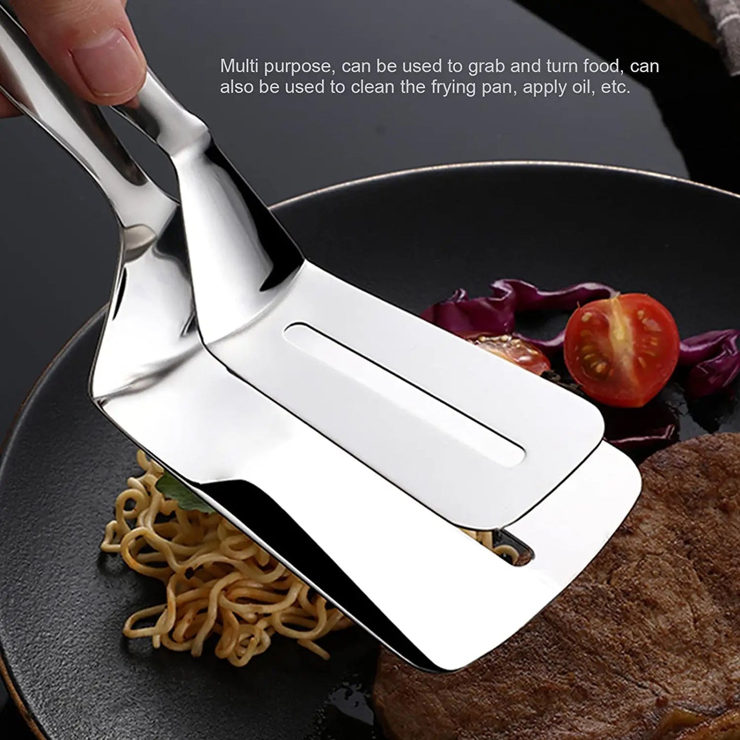Multifunction Stainless Steel Cooking Tong for Frying, Grilling & BBQ