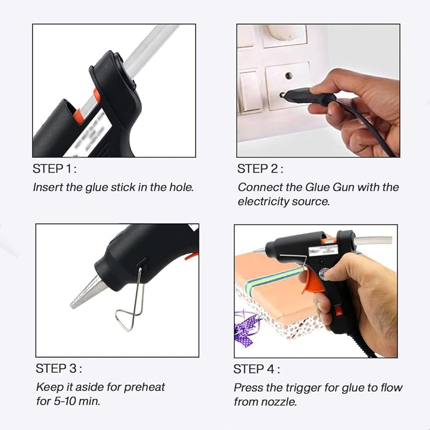 Hot Melt Glue Gun – 60W Heavy-Duty Craft & Repair Tool