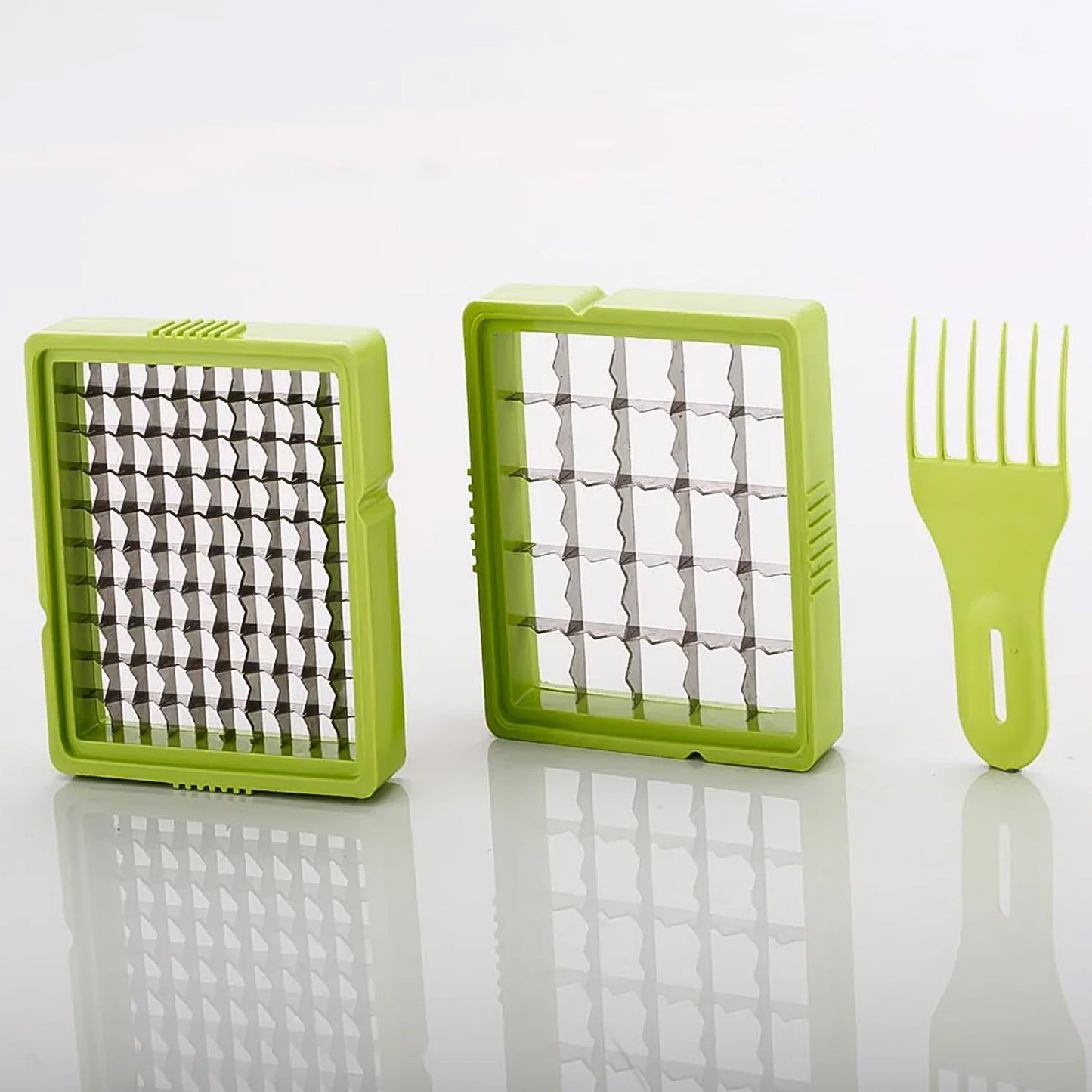 2-in-1 French Fry Cutter & Vegetable Fingers Maker with Two Blades