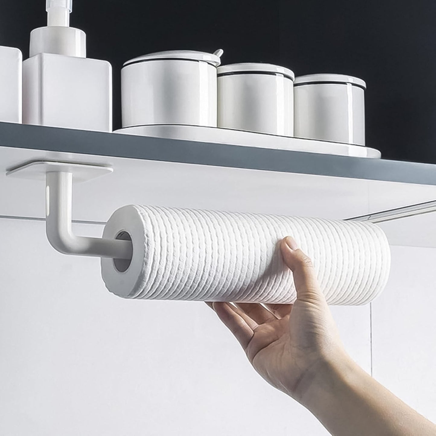 Multipurpose Hanging Shelf Organizer with Adhesive Hooks (Set of 2)