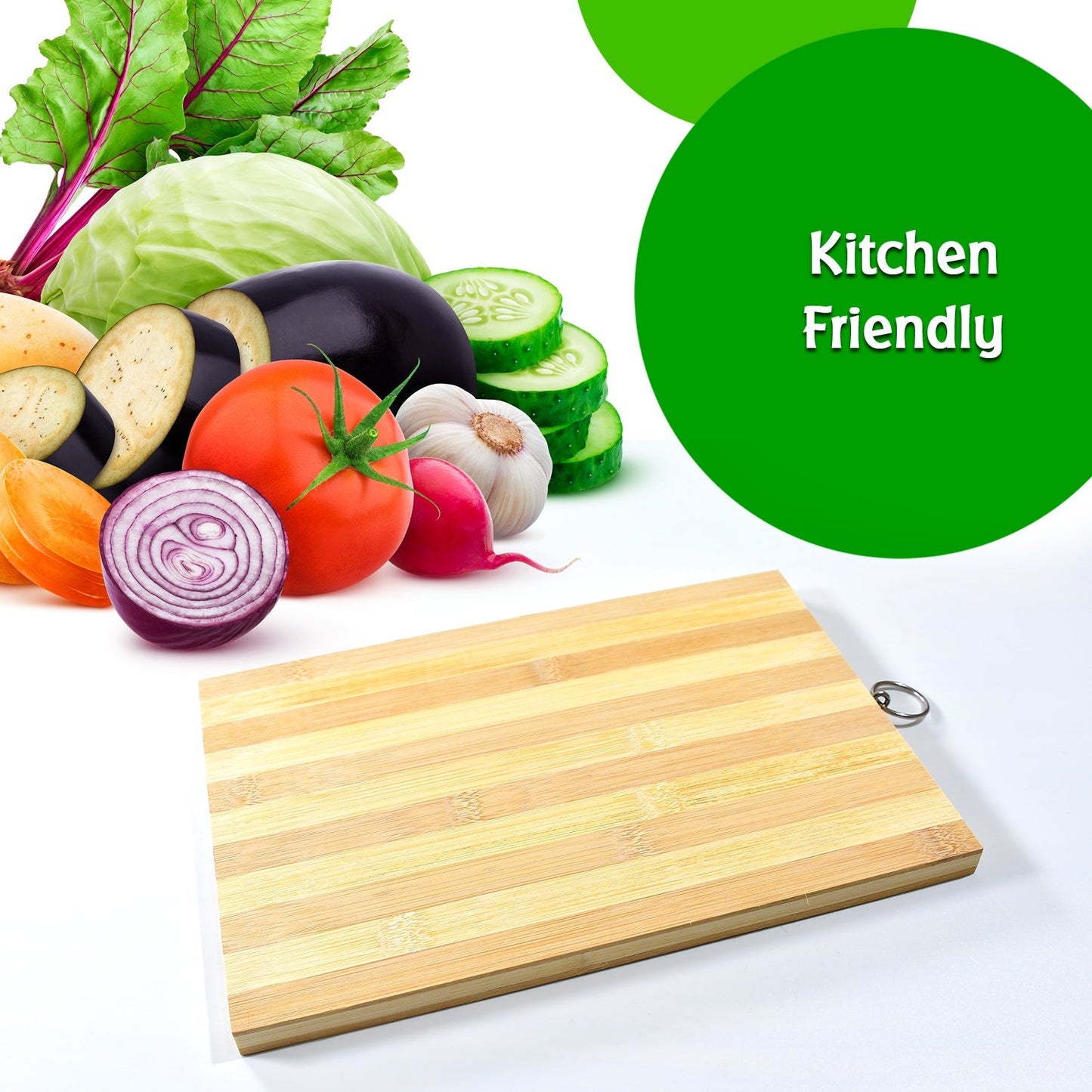 Natural Wood Cutting Board for Kitchen – BPA-Free & Durable