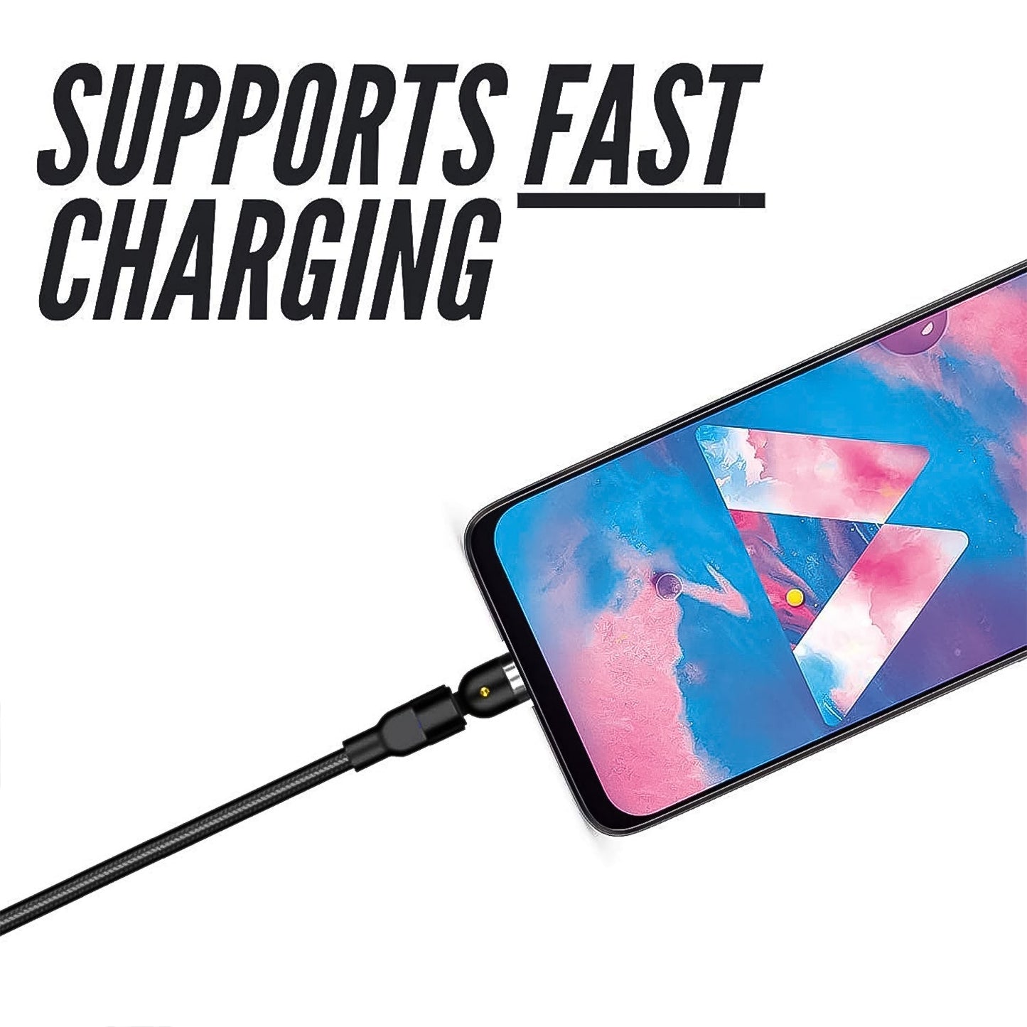 3 in 1 Magnetic USB Charging Cable – Nylon Braided & Fast Charging