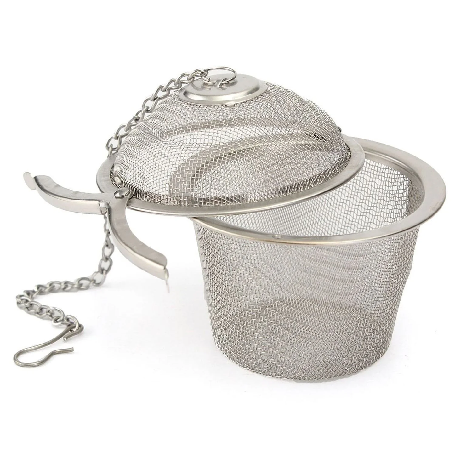 Stainless Steel Mesh Ball Tea Infuser with Chain for Spices & Loose Leaf