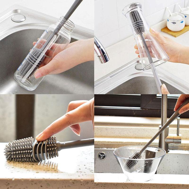 Long Bottle Cleaning Brush for Narrow Neck Water Bottles