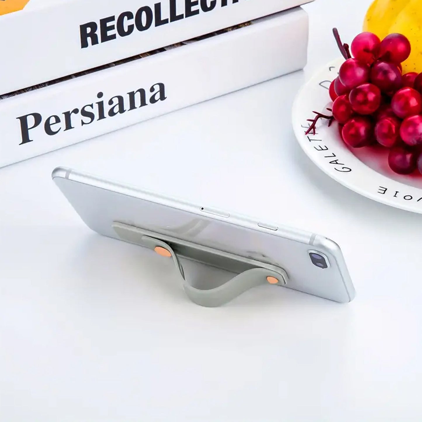 Phone Loop Finger Holder | Slim Silicone Grip Strap with Kickstand for Smartphones