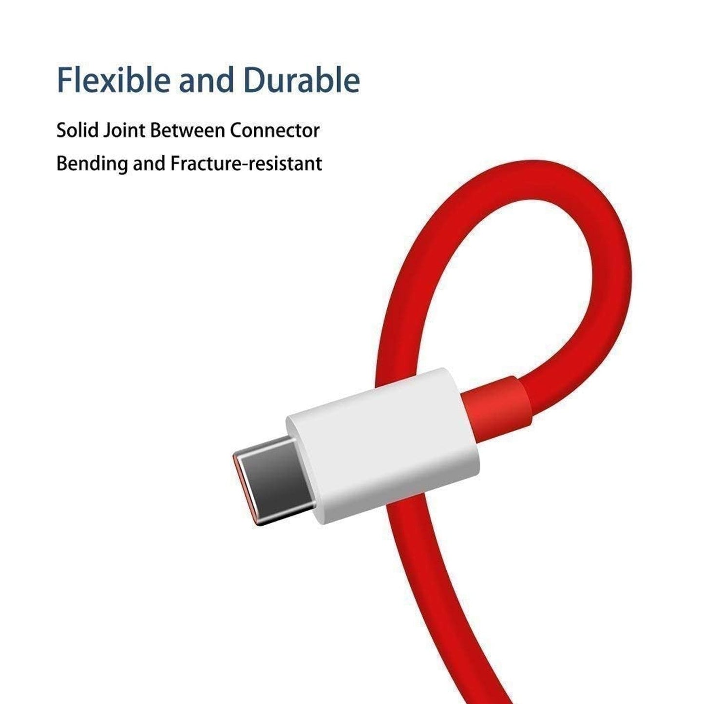 Type-C Fast Charging & Data Transfer USB Cable (Red, 1 Meter)