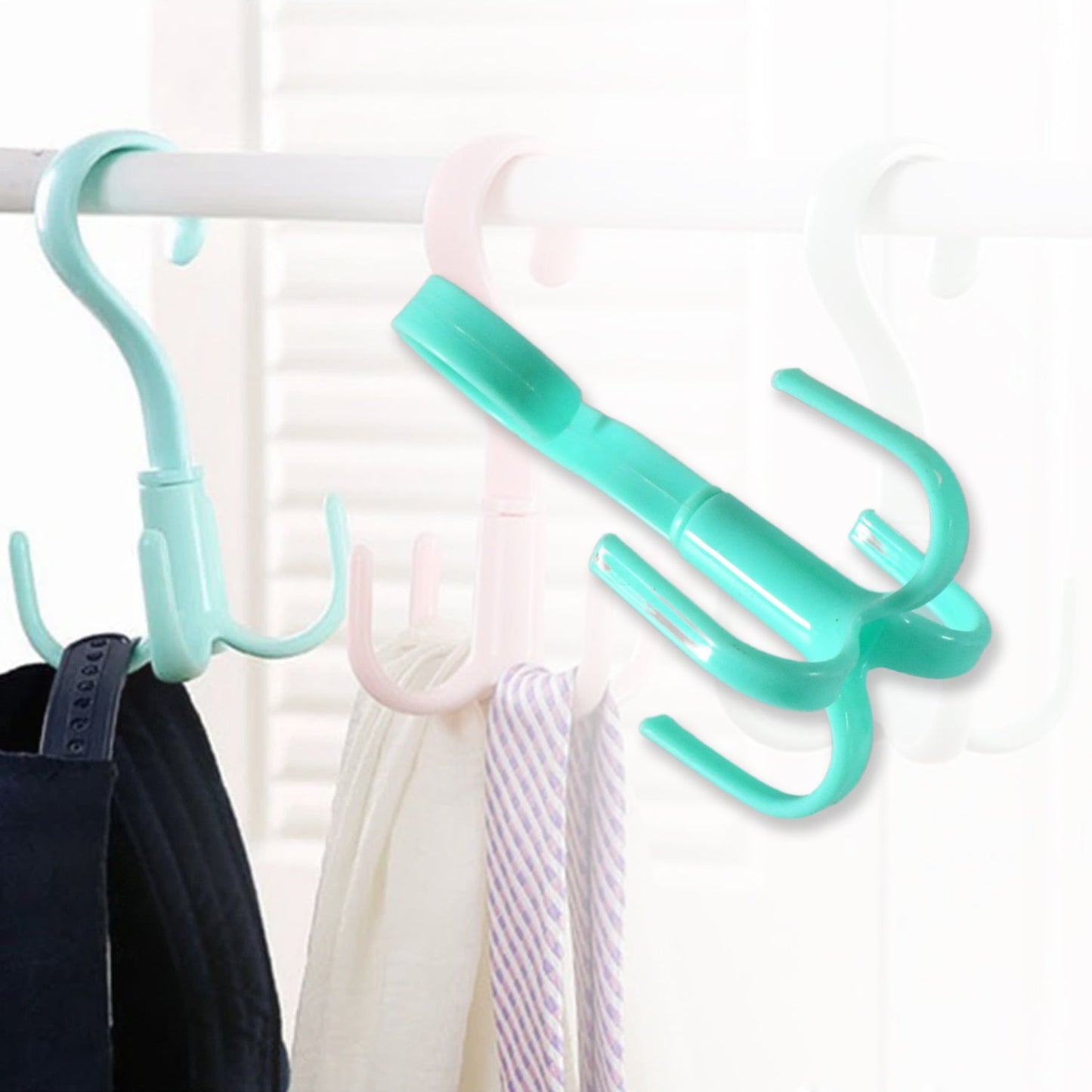 4-Claw 360° Rotatable Purse Rack Hook – Multi-Function Hanger