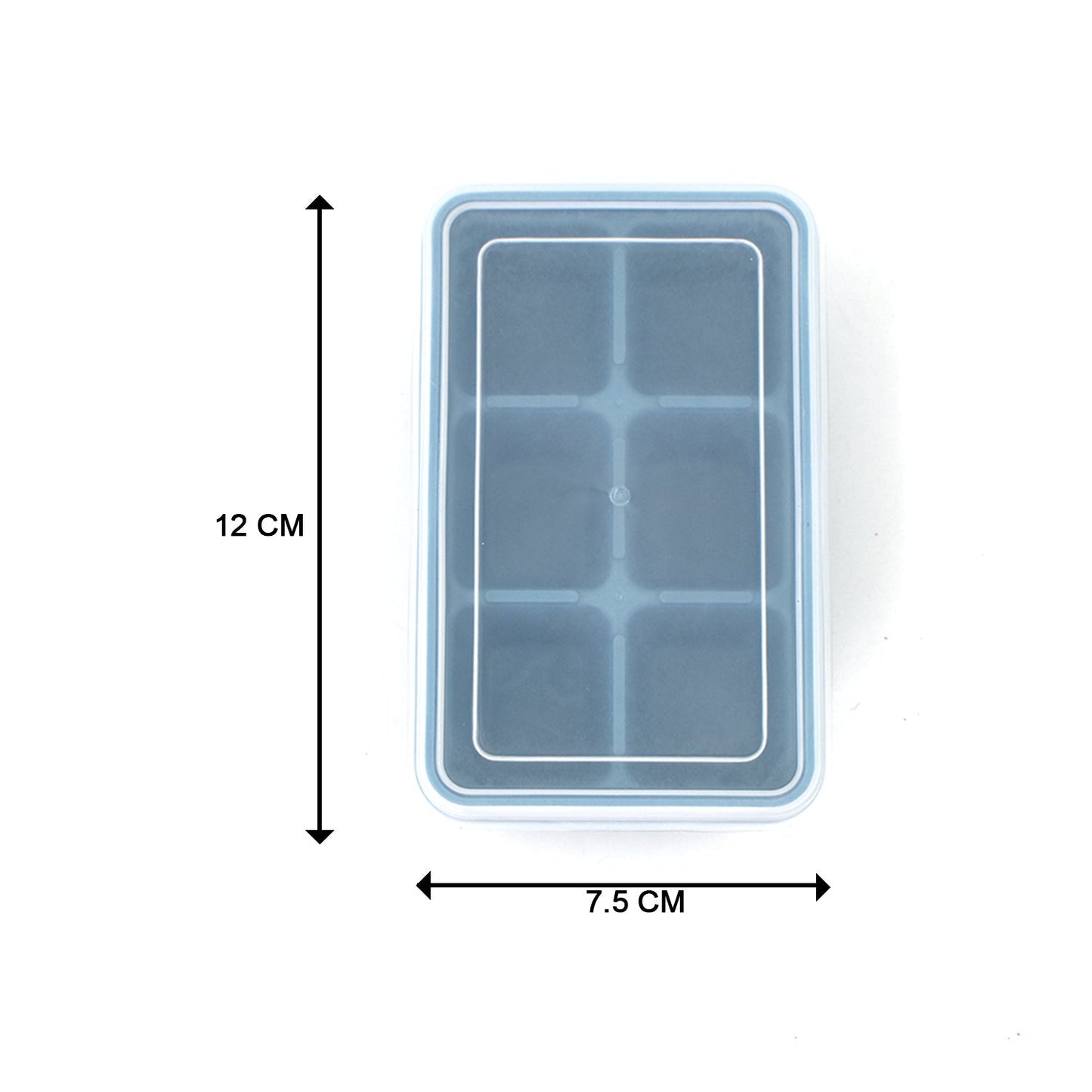 6-Grid Silicone Ice Tray – Flexible & Compact Ice Cube Mold for Household Use