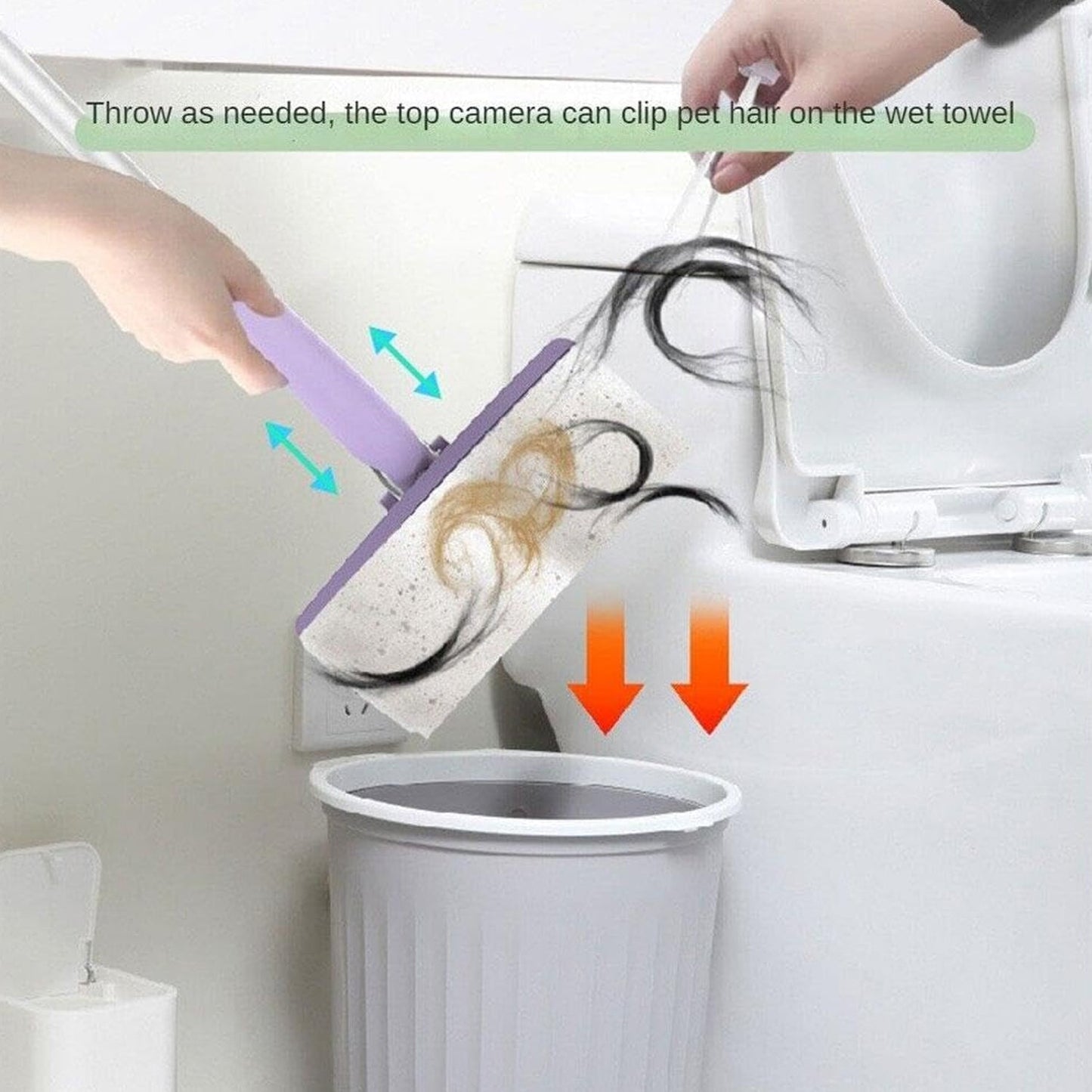 Automatic Cloth Changing Mini Mop with Push-Pull Handle for Multipurpose Cleaning (1 Pc)