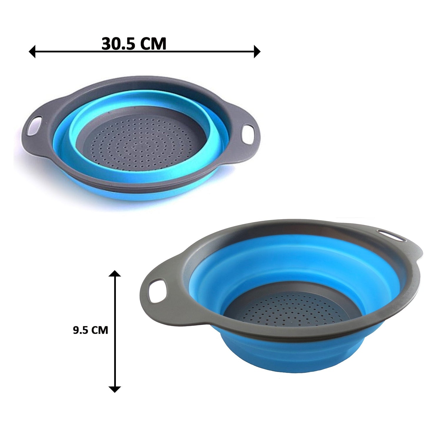 Foldable Round Silicone Strainer – Lightweight & Portable Kitchen Utensil