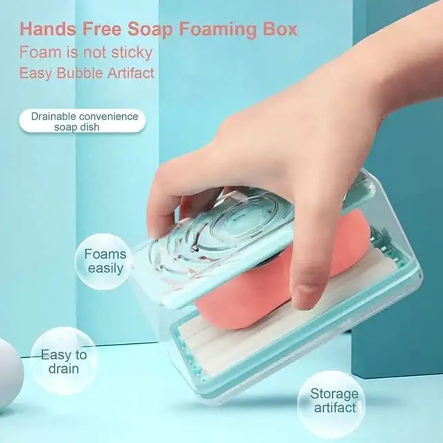 2-in-1 Portable Soap Dish & Dispenser with Roller – Home & Kitchen Use