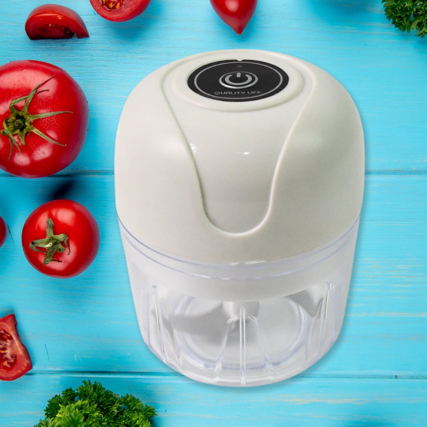 Wireless USB Rechargeable Mini Electric Garlic Chopper (250ml) – Portable Food Processor