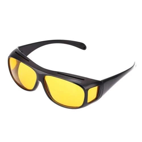 Night HD Vision Driving Anti-Glare Eyeglasses – Yellow Lens with Side Protection