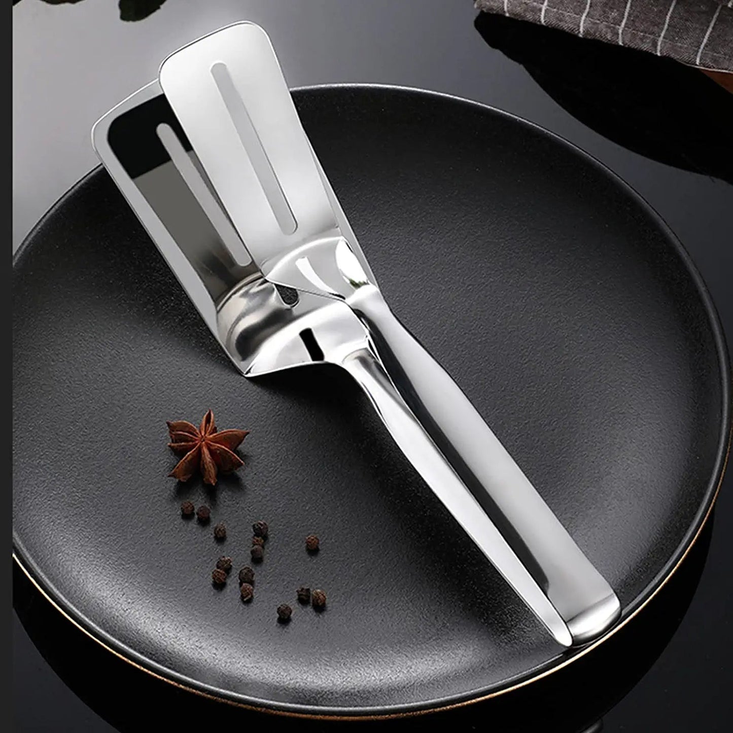Multifunction Stainless Steel Cooking Tong for Frying, Grilling & BBQ