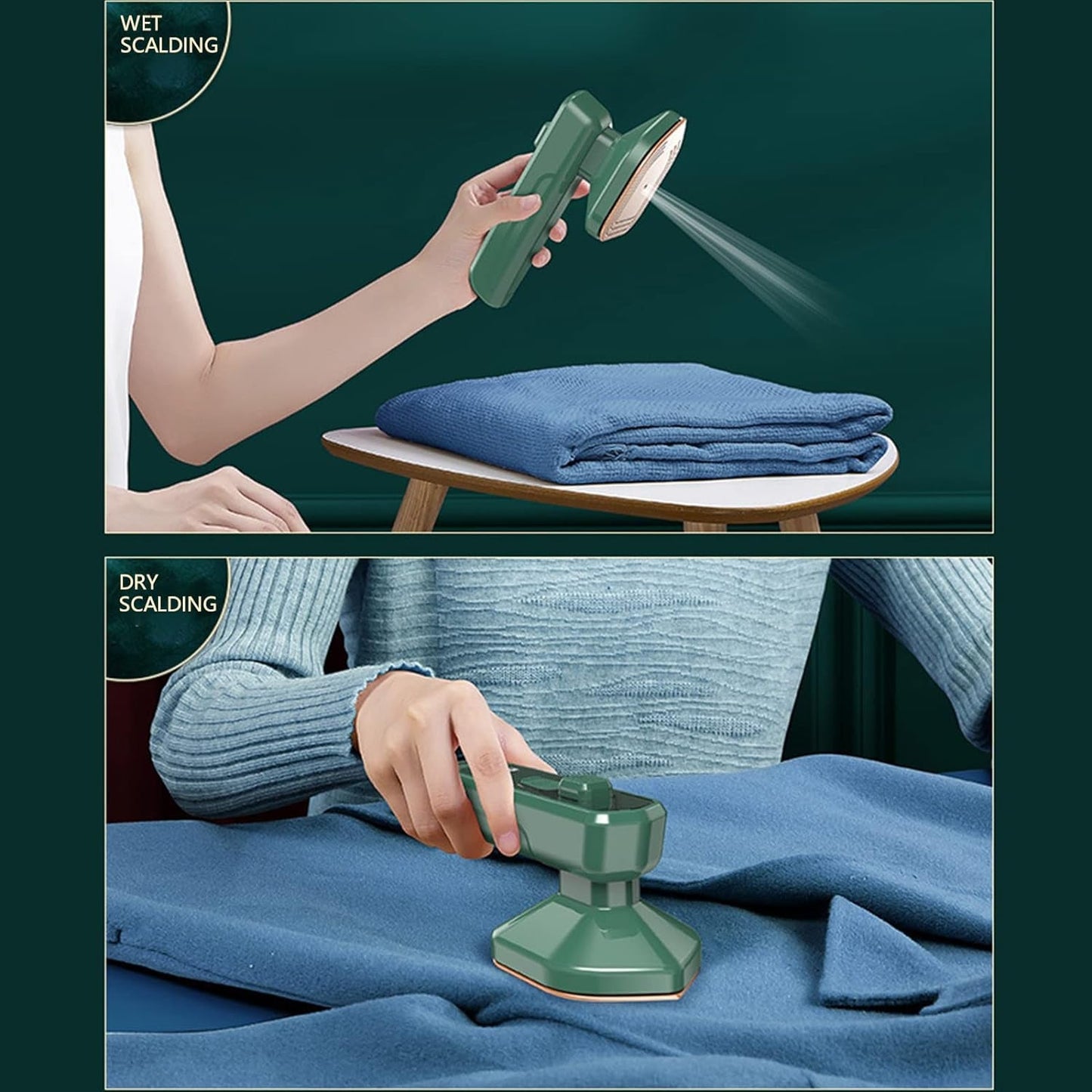 2-in-1 Mini Steam Iron & Garment Steamer – Portable & Travel-Friendly