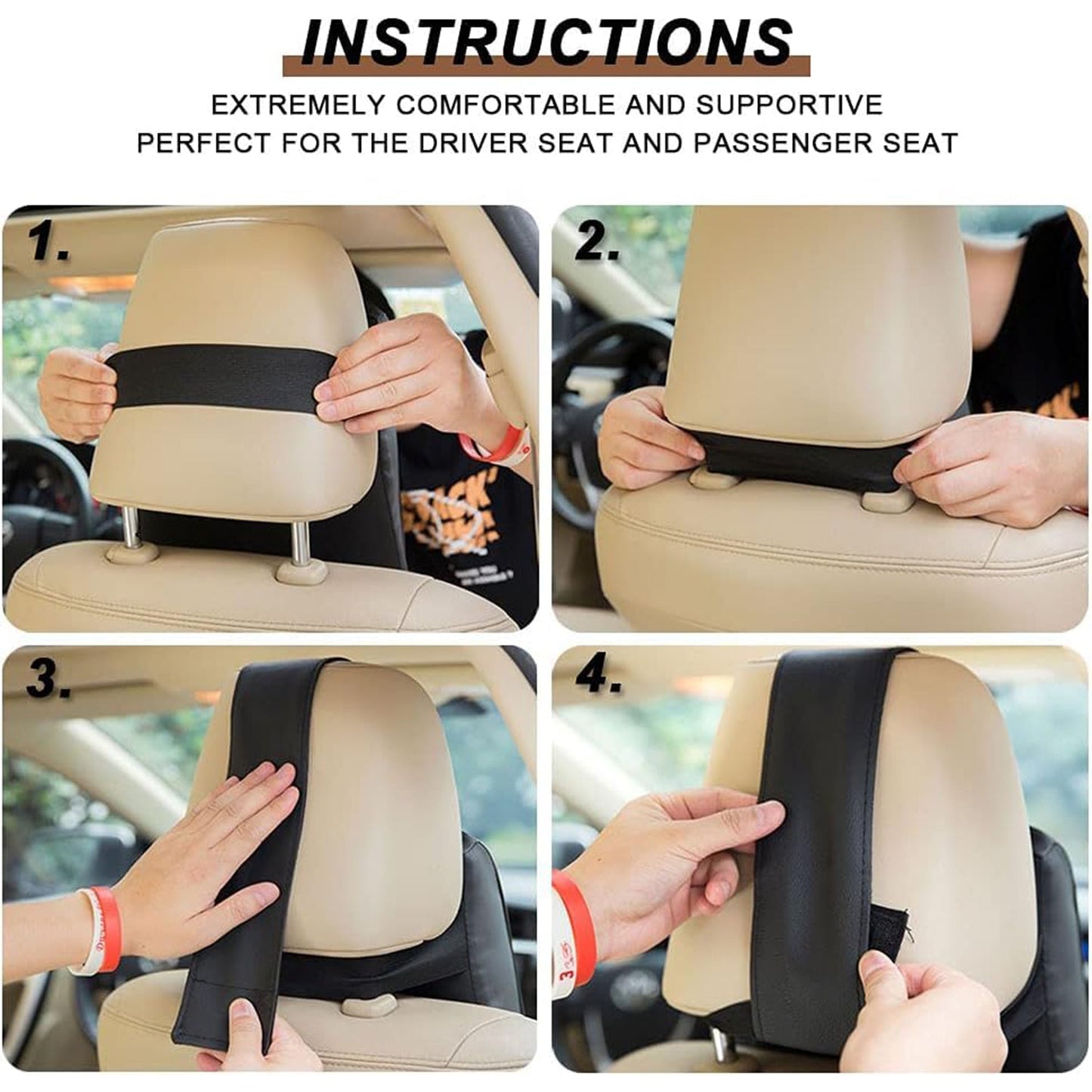 Memory Foam Car Neck Pillow – Cervical Support Cushion
