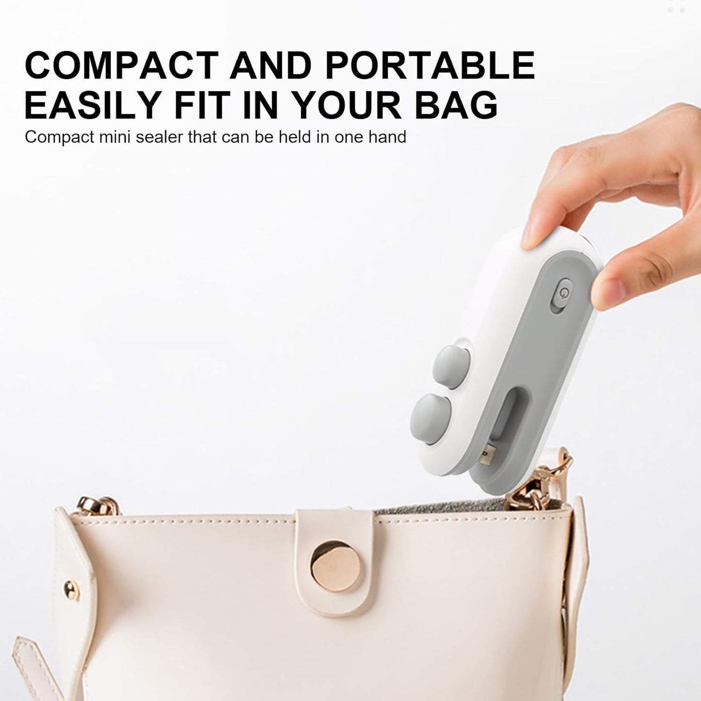 Mini Bag Sealer – 2-in-1 Heat Sealer & Cutter, USB Rechargeable