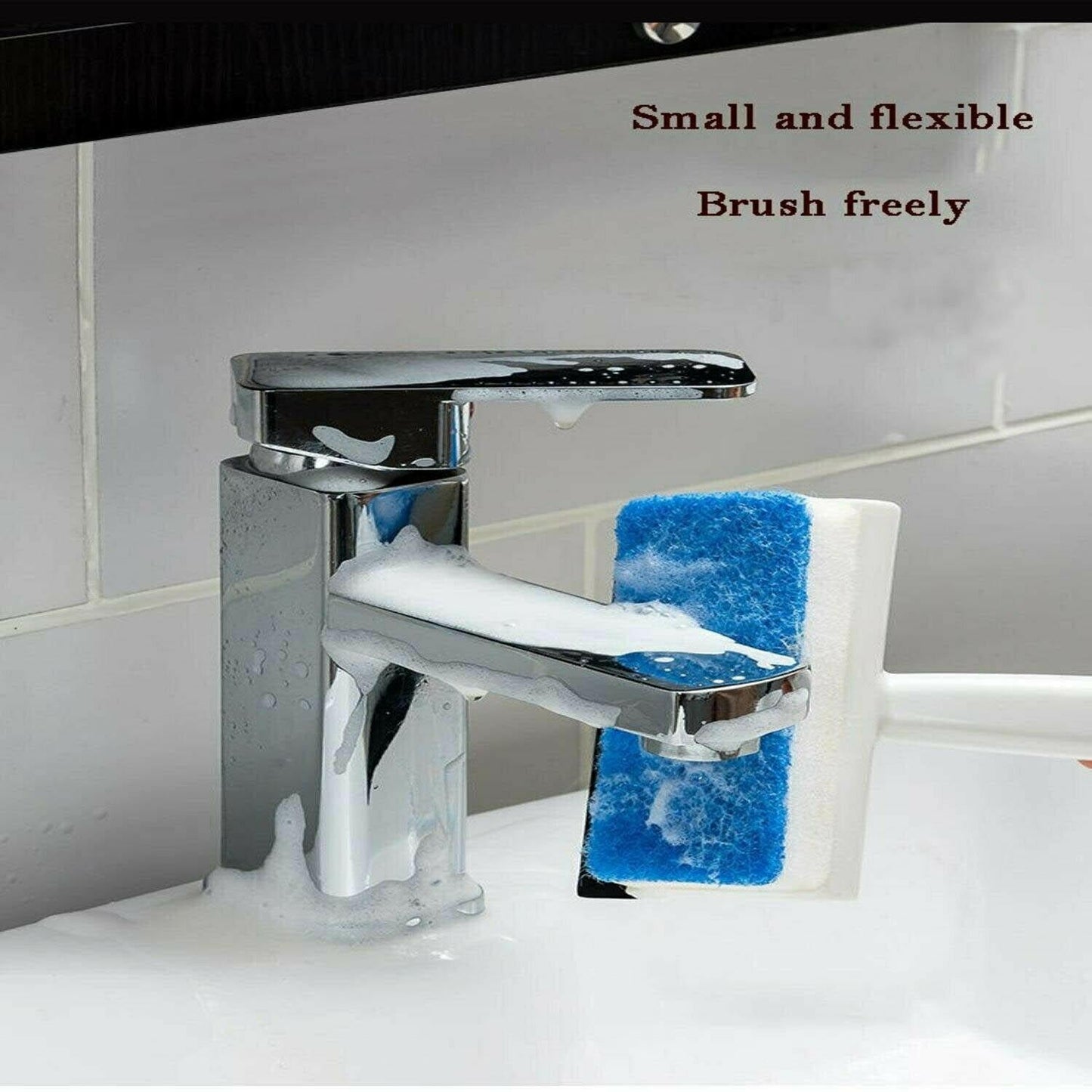 2-in-1 Glass Wiper & Scrub Brush – Double-Sided Mirror & Tile Cleaner