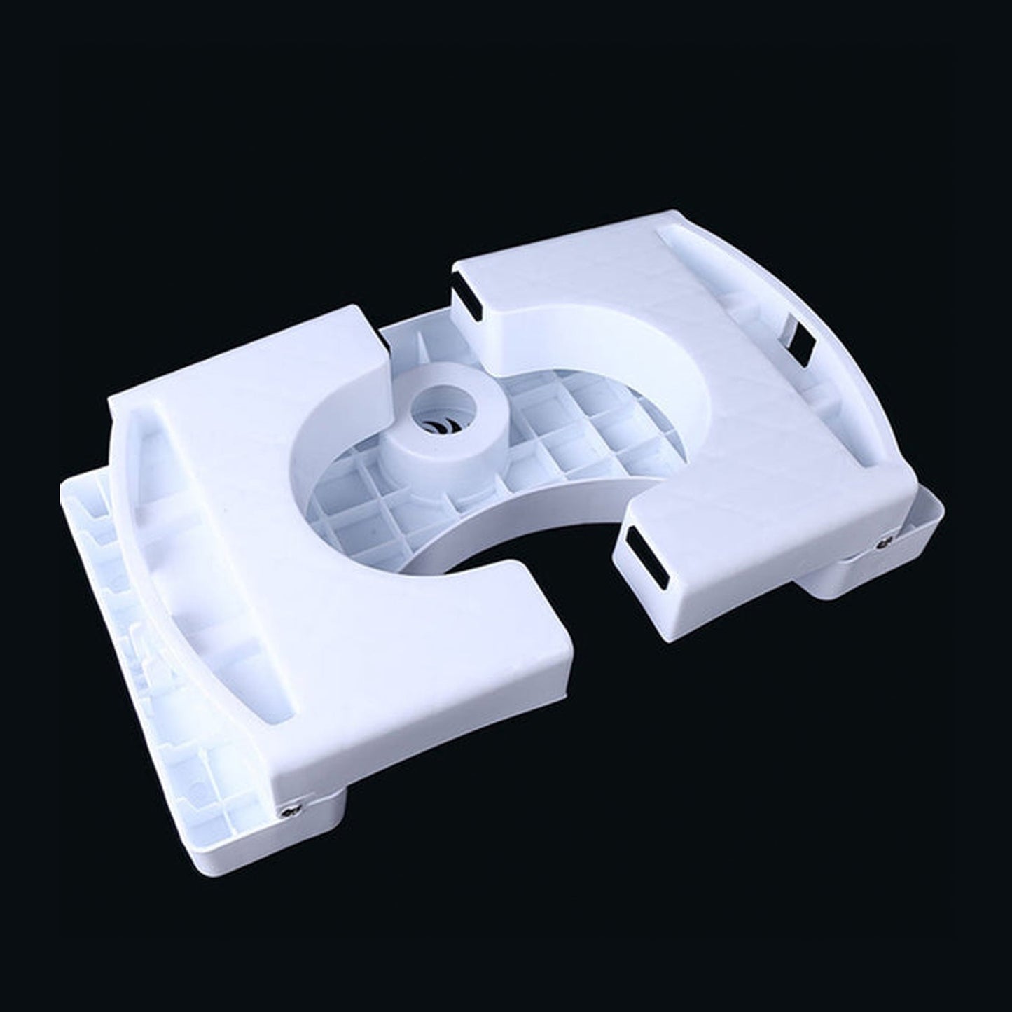 Plastic Non-Slip Folding Toilet Squat Stool – White (Compact Design)