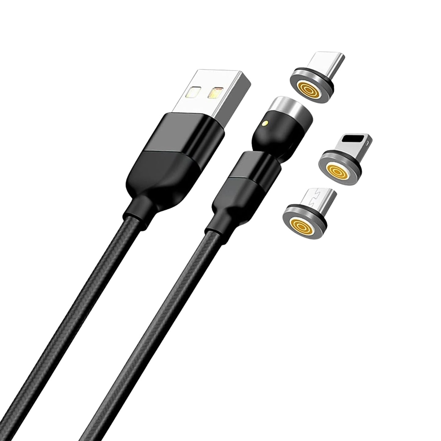 3 in 1 Magnetic USB Charging Cable – Nylon Braided & Fast Charging