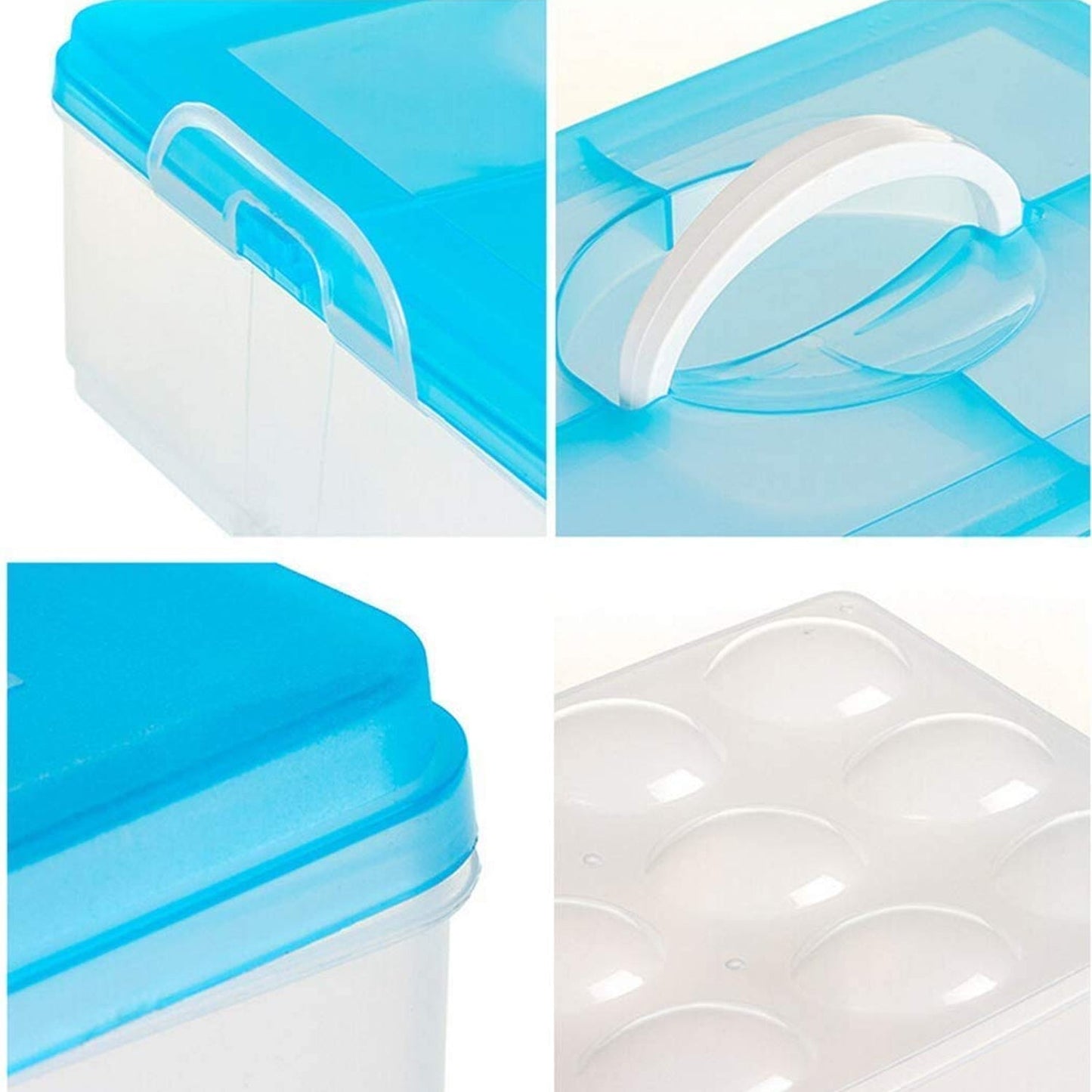 3-Layer Plastic Refrigerator Egg Storage Box (36 Grid) – Stackable Egg Tray for Fridge