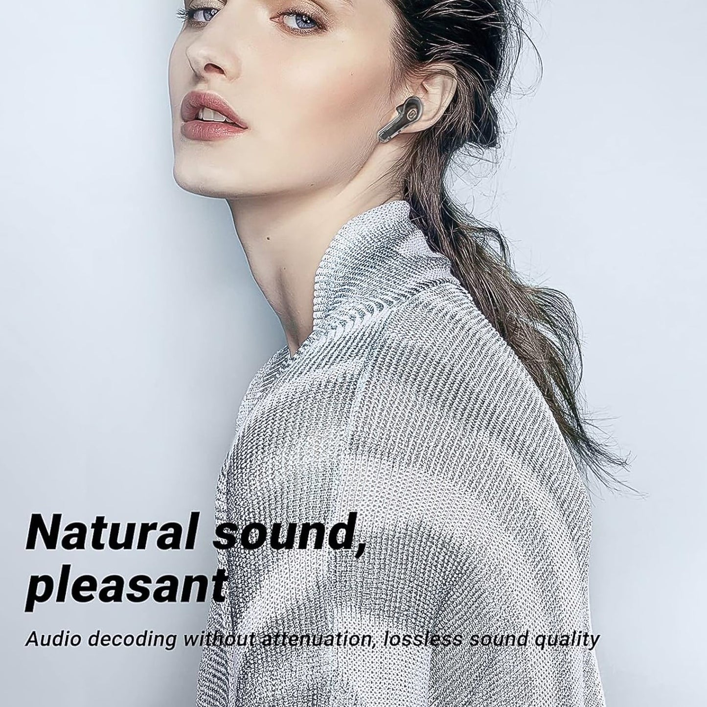 Wireless Bluetooth 5.3 In-Ear Earbuds with Mic & LED Display